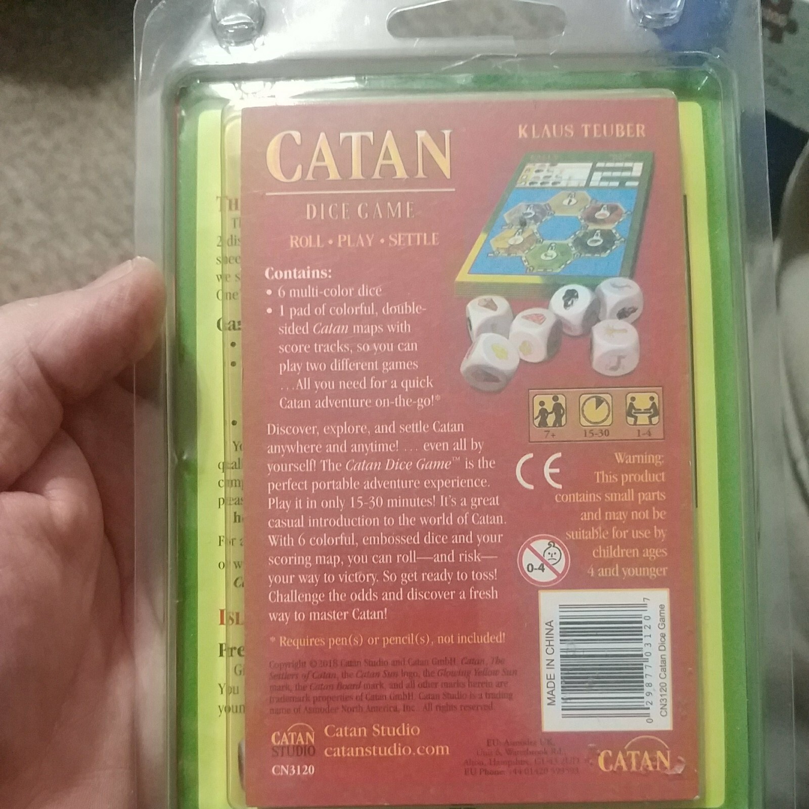 Settlers of Catan Dice Game-Klaus Teuber-CN3120-New, sealed