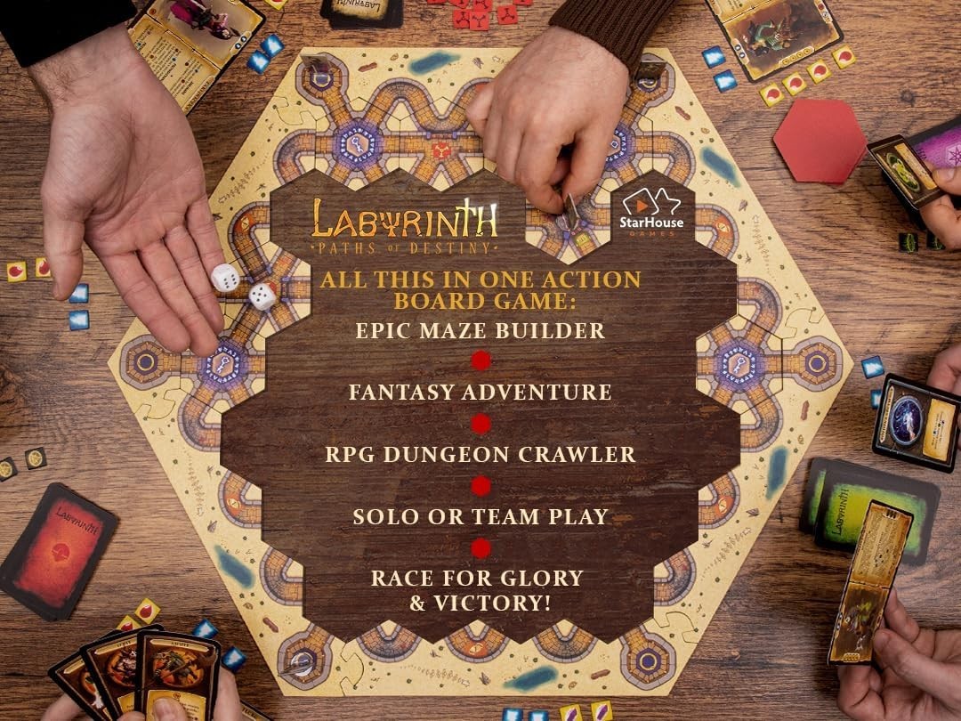 Labyrinth Paths of Destiny 4th ED – Fantasy Adventure Board Game for 2+ players