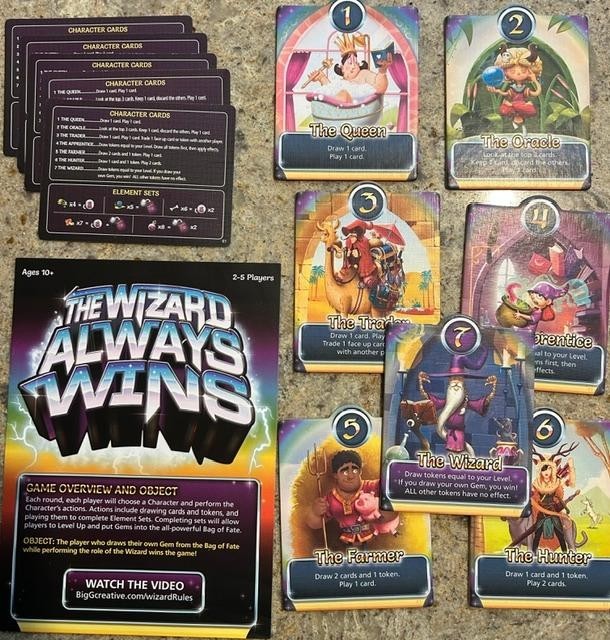 The Wizard Always Wins COMPLETE OPEN BOX game Big G Creative