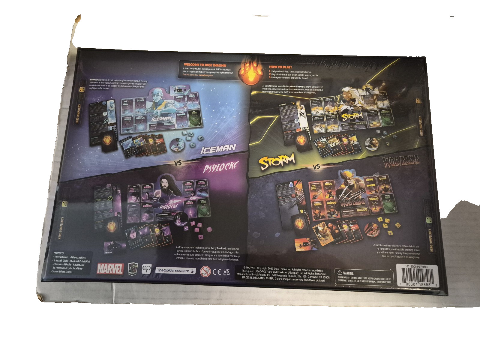 Marvel Dice Throne: X-Men Box 1 (Iceman, Psylocke, Storm, Wolverine) BRAND NEW