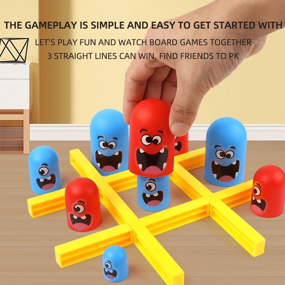Tic Tac Toe Board Game Interactive Strategy Party Game for Kids Adults Family