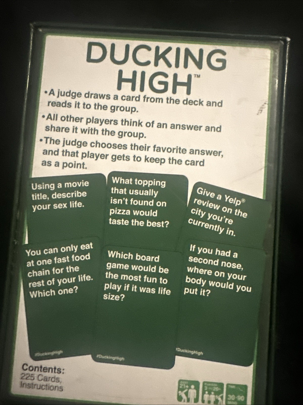 Funny Ducking High Fun Adult Card Game. Hysterically Amusing. One Deck Sealed