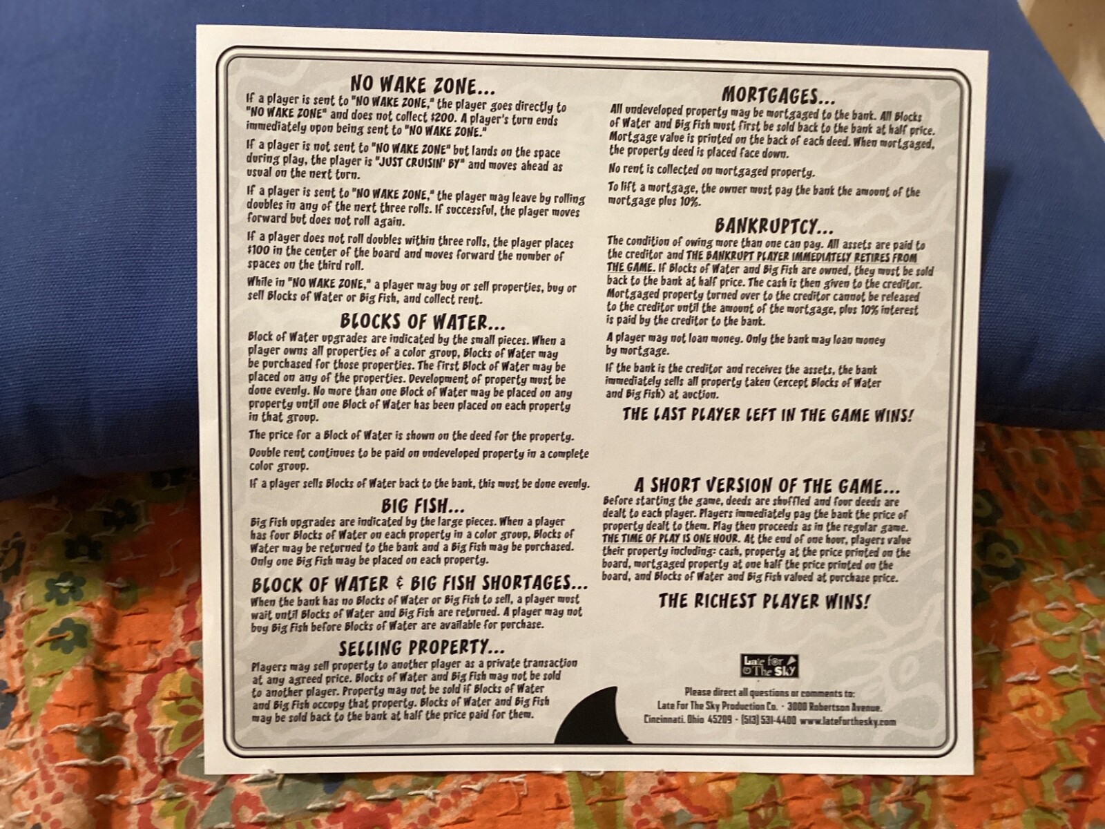 SHARKOPOLY, COMPLETE GAME FEROCIOUS APPETITE FOR FUN; JAWS,GREAT WHITE/FREE P &H