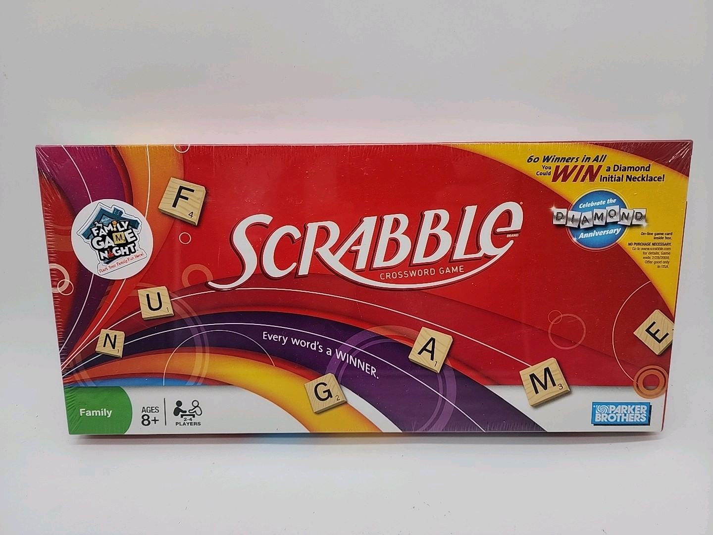 NEW Hasbro SCRABBLE Family Crossword Board Game Complete 2007 Edition NEW SEALED