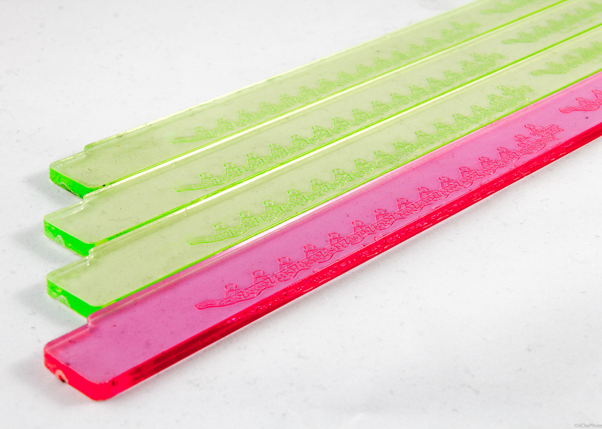 Set of 4 Chinese traditional dragonboat Mahjong Mahjiang Rack Ruler 17” NEW