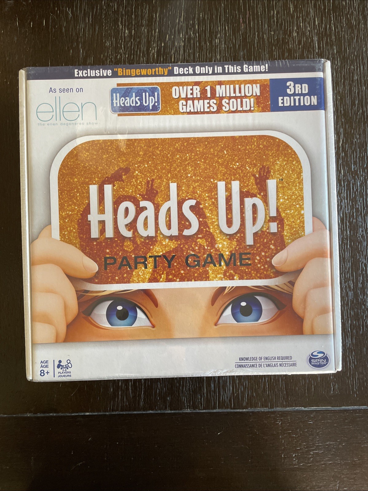 Heads Up! Party Family Card Game As Seen On Ellen 3rd Edition, Spin Master, New