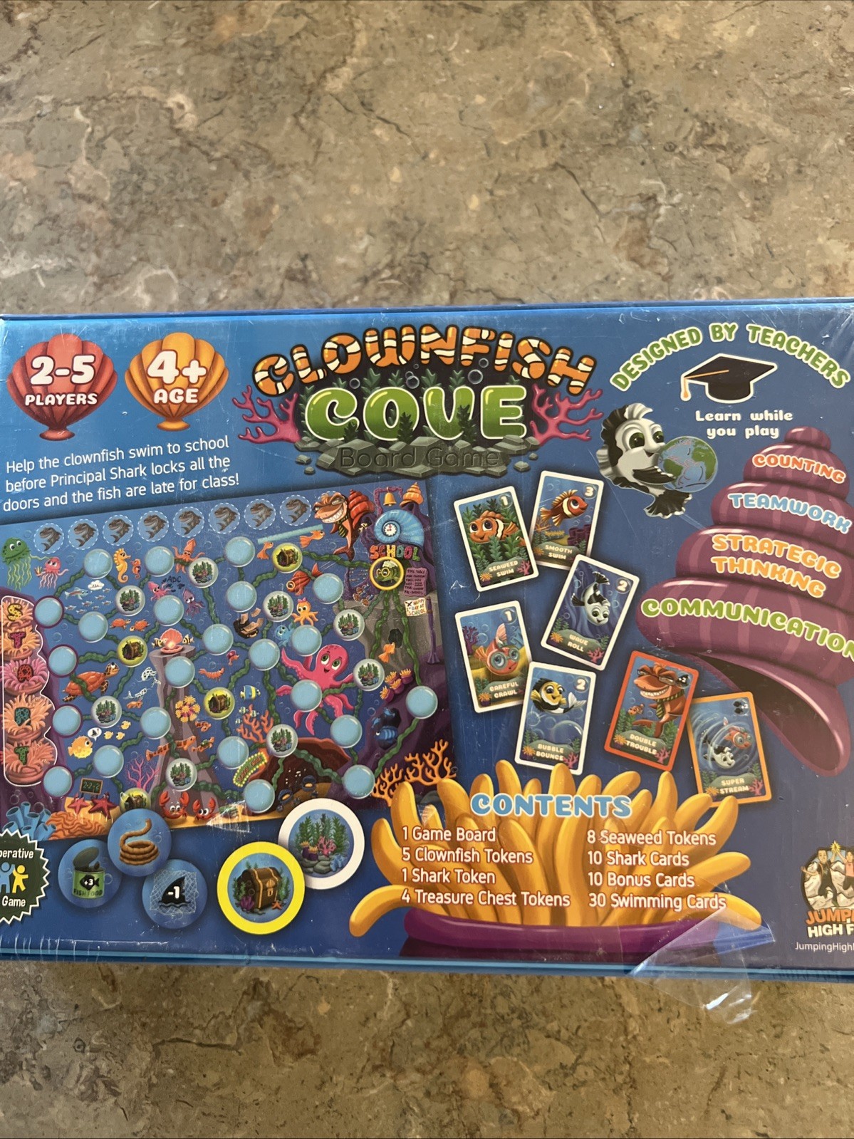 Clownfish Cove Board Game Ages 4+ Players 2-5 Sealed