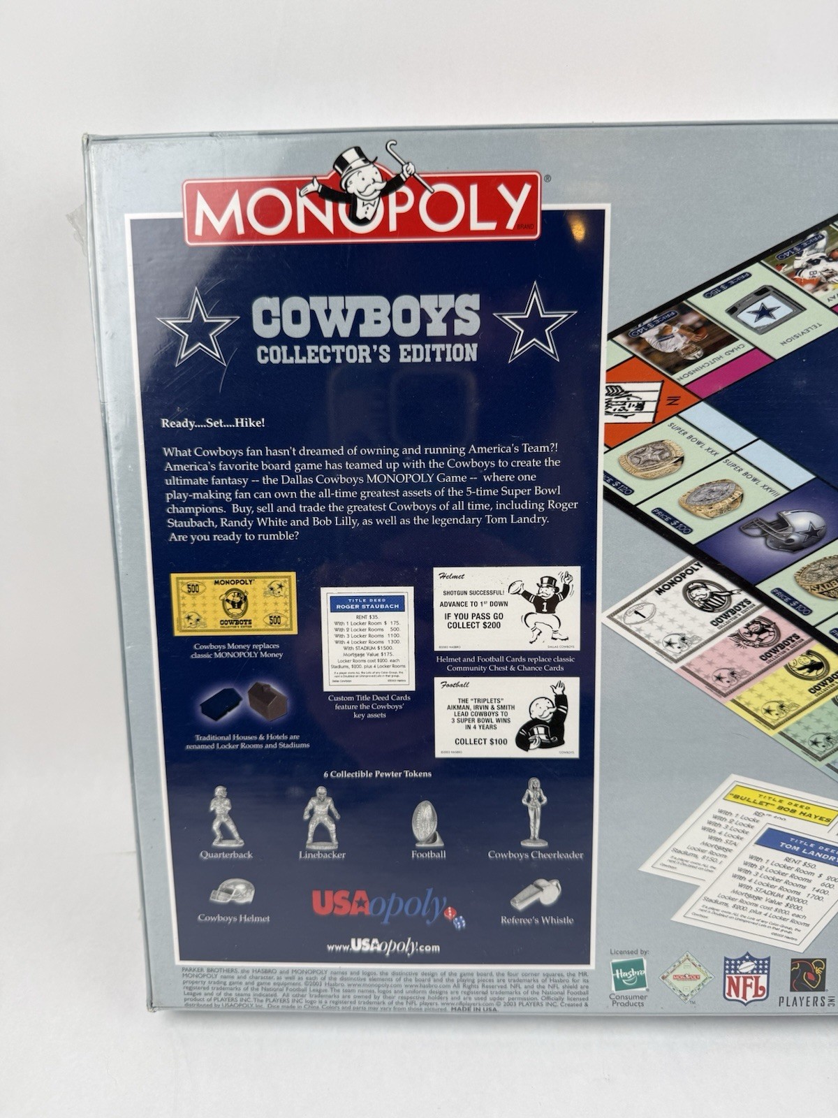2003 Monopoly NFL Dallas Cowboys Collector’s Edition Board Game Sealed *Read*