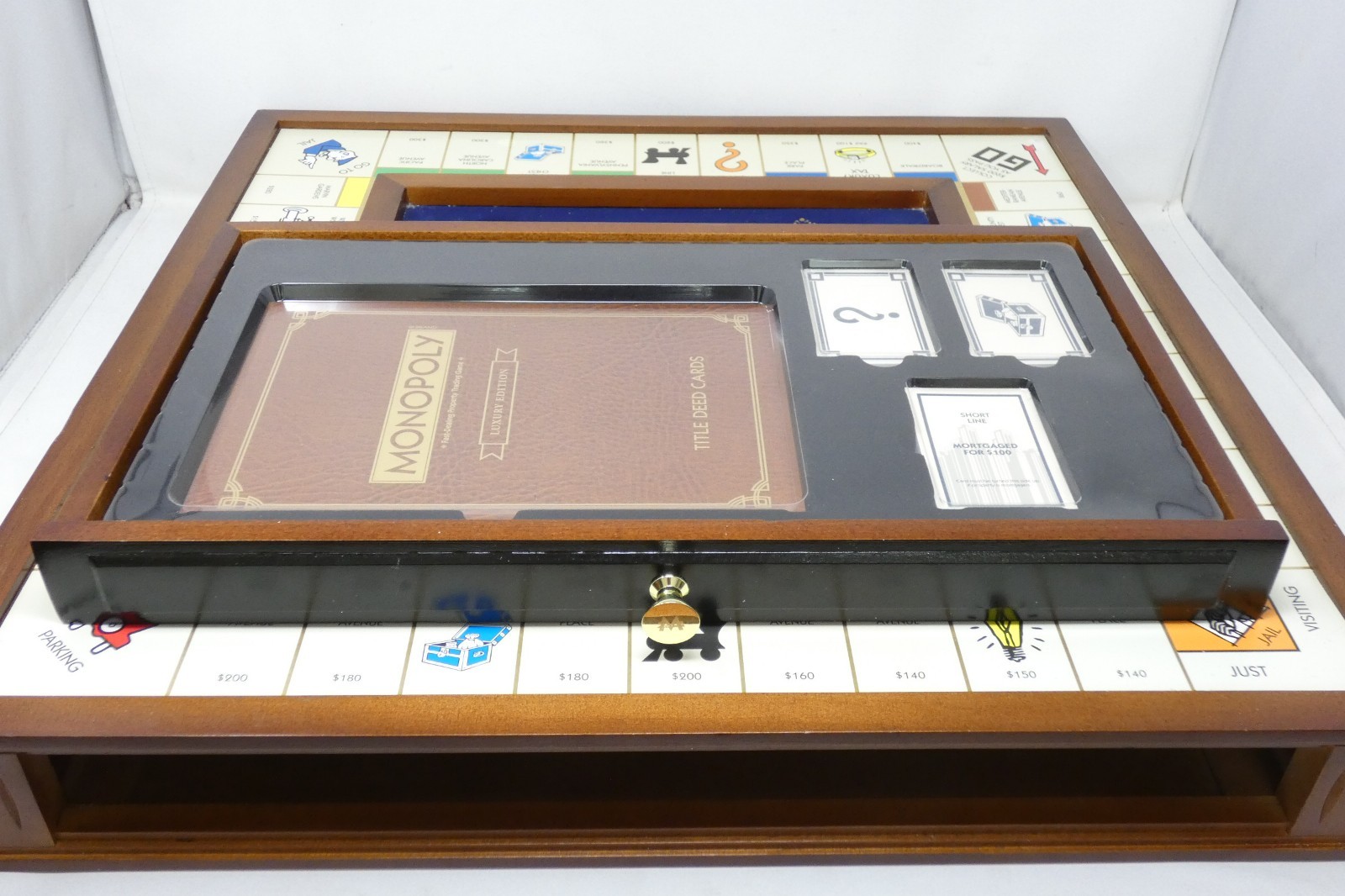 Monopoly Luxury Edition Adult Collectible Wooden Cabinet (Open Box: READ Full)