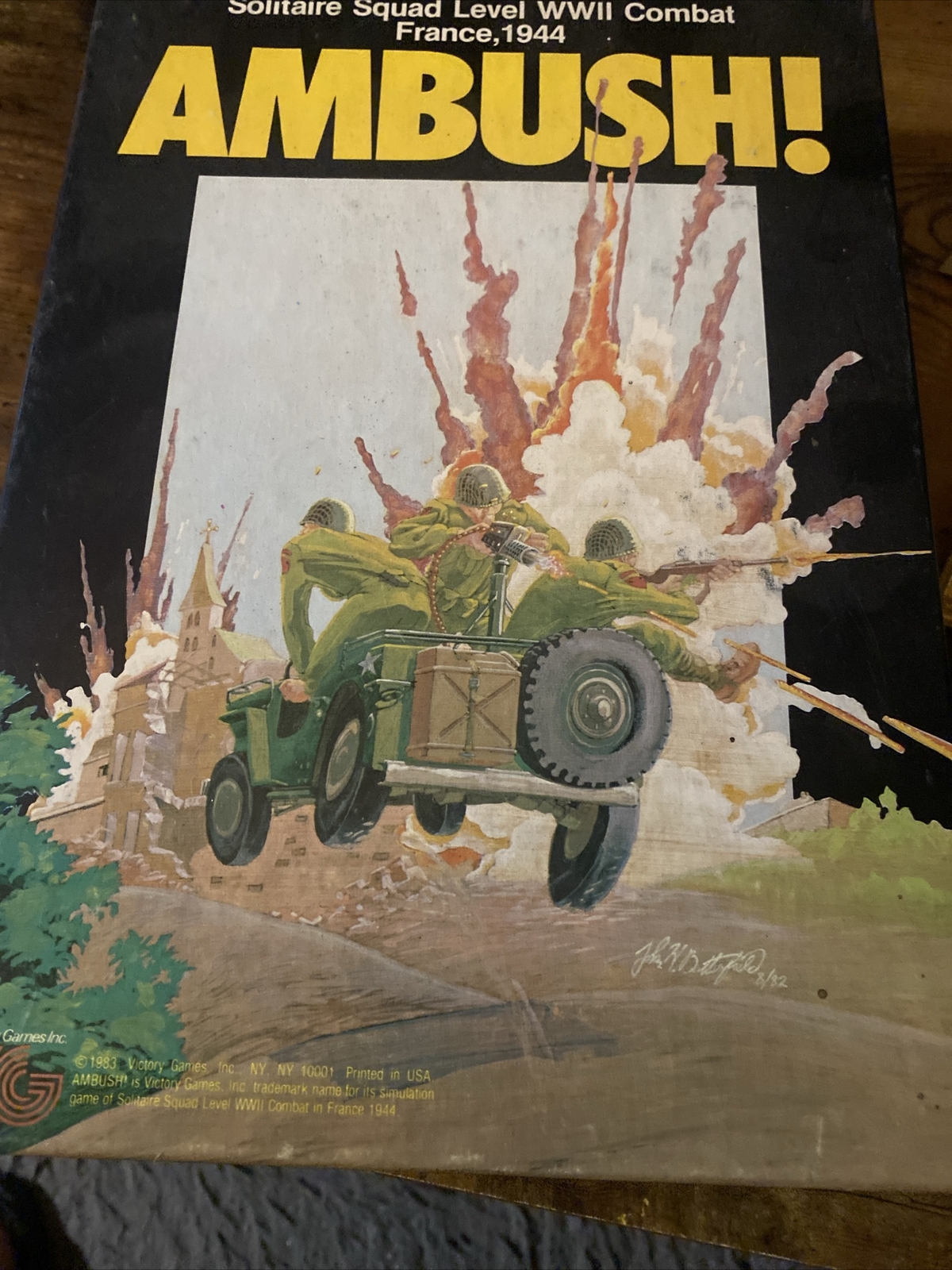 Ambush! Vintage Board Game by Victory Games Inc. VG Condition, Complete