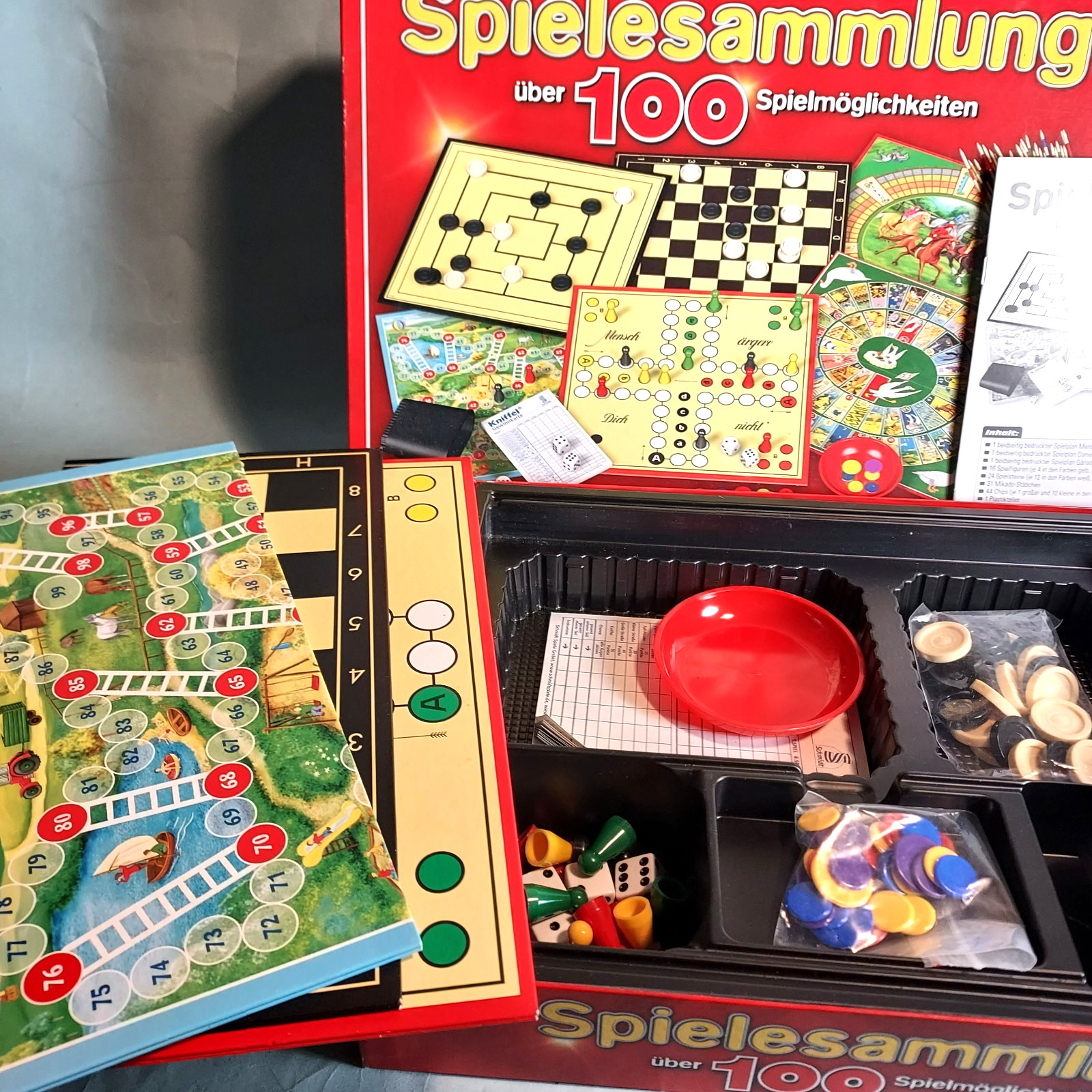 Vintage Spielesammlung Game Box Complete Multiple Games Schmidt New Unused 1972