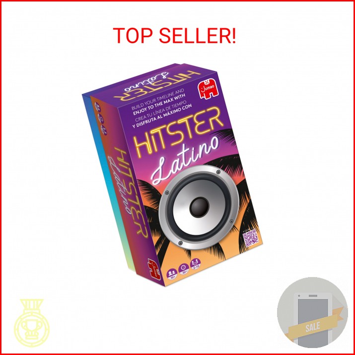 Jumbo Hitster – Latino, Fun Music Quiz Card Game, 2-10 Players – 300 Latin Music