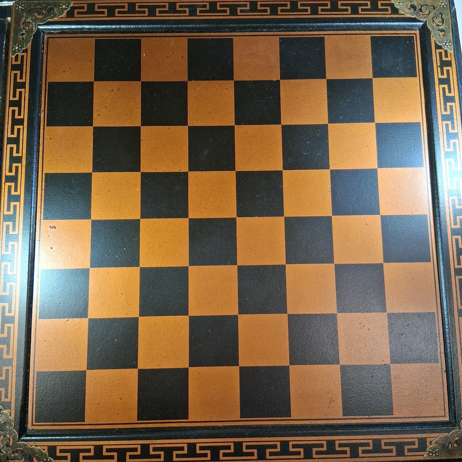 Vintage Chinese Dragon Phoenix Multi Game Chest Chess Backgammon Go Complete 16″