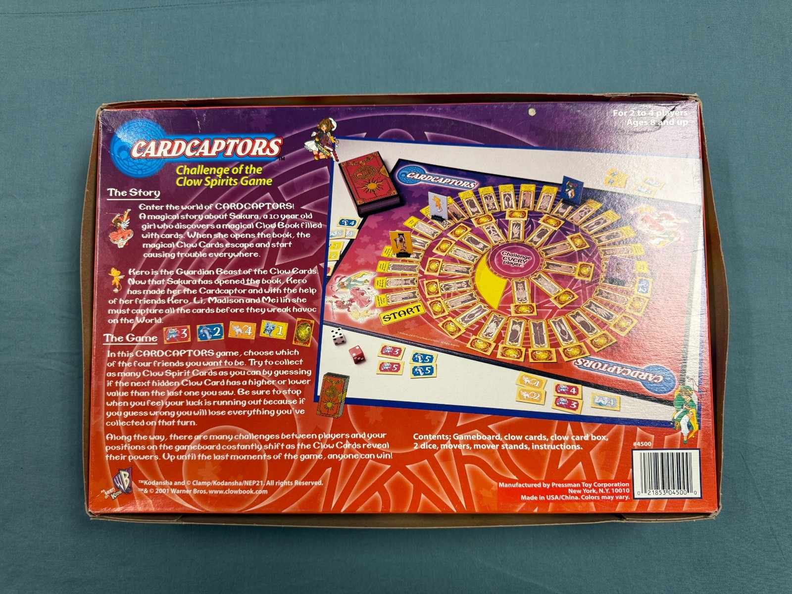 Cardcaptors: Challenge of the Clow Spirits Anime Board Game – 100% COMPLETE 2001