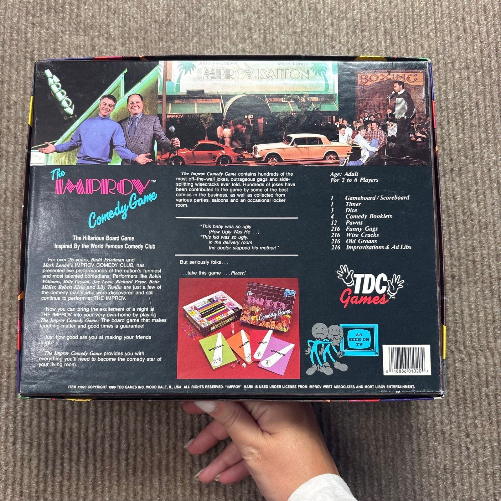 Vintage 1989 The Improv Comedy Game As Seen on TV TDC Games
