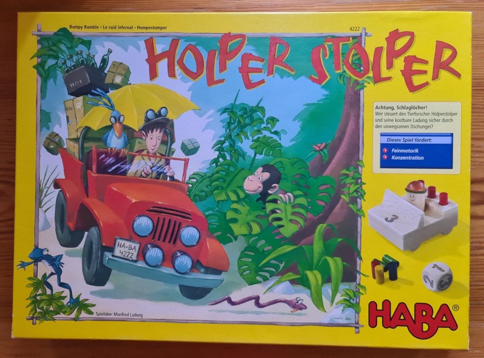 Holper Stolper – HABA 2003 – for 2-4 players aged 5 and over – very good