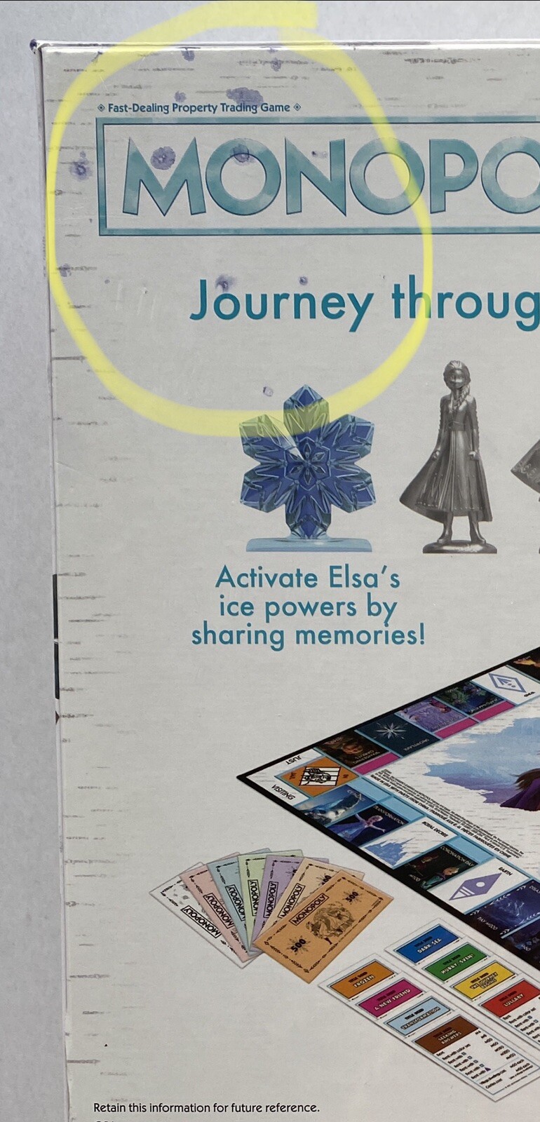Monopoly Disney Frozen 2 Edition Board Game Ages 8+ Elsa Anna Olaf Gift