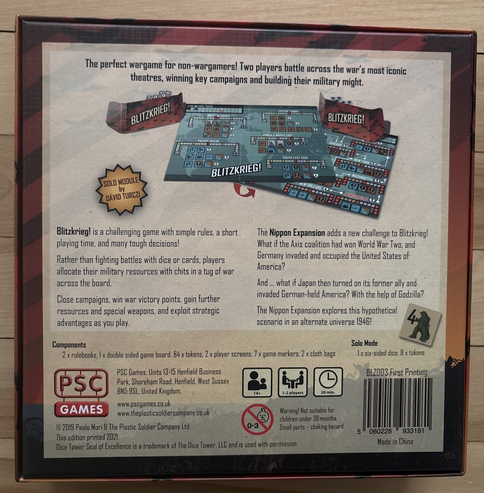 Blitzkrieg The Perfect Wargame For Non-wargamers. Used. Ages14+;1-2players;20min