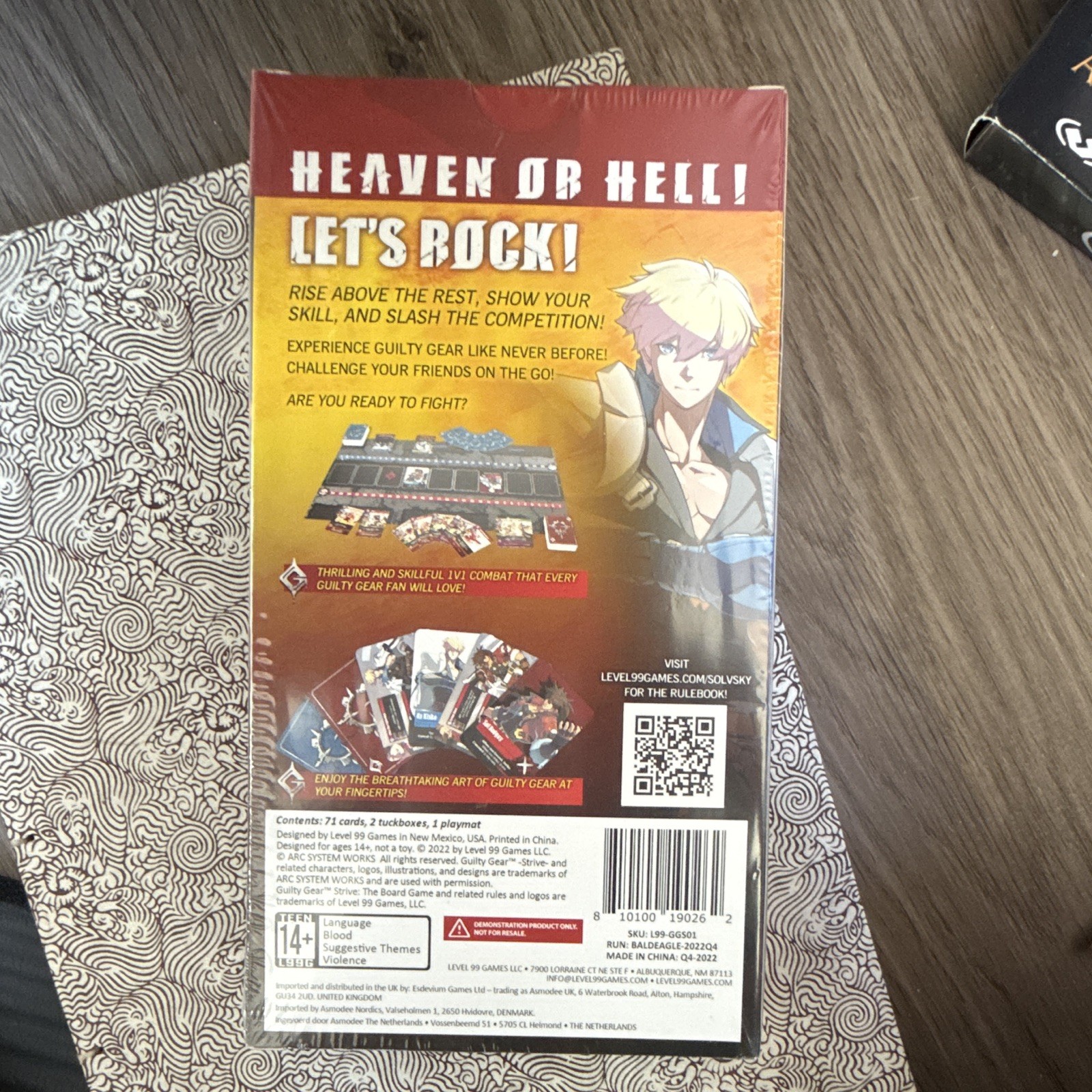 Level 99 Games Guilty Gear -Strive- The Board Game Demo Deck Cards 2P 14+