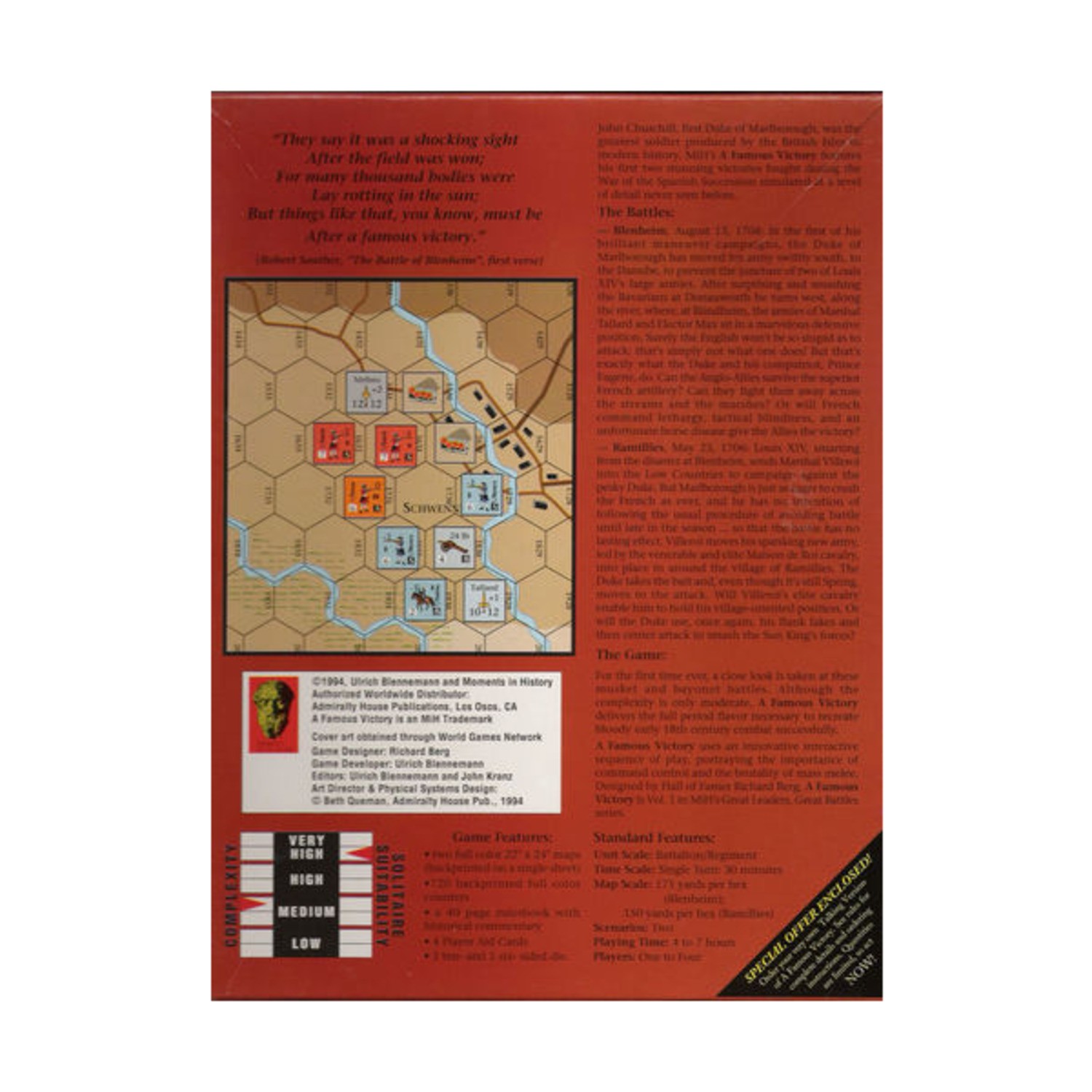 Moments in History MiH War Game Famous Victory, A Box VG+/NM