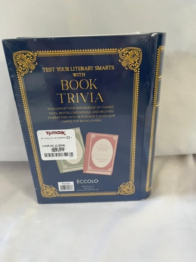 Book Trivia Ultimate Bibliophile Game – 36 Card Literary Quiz for Readers