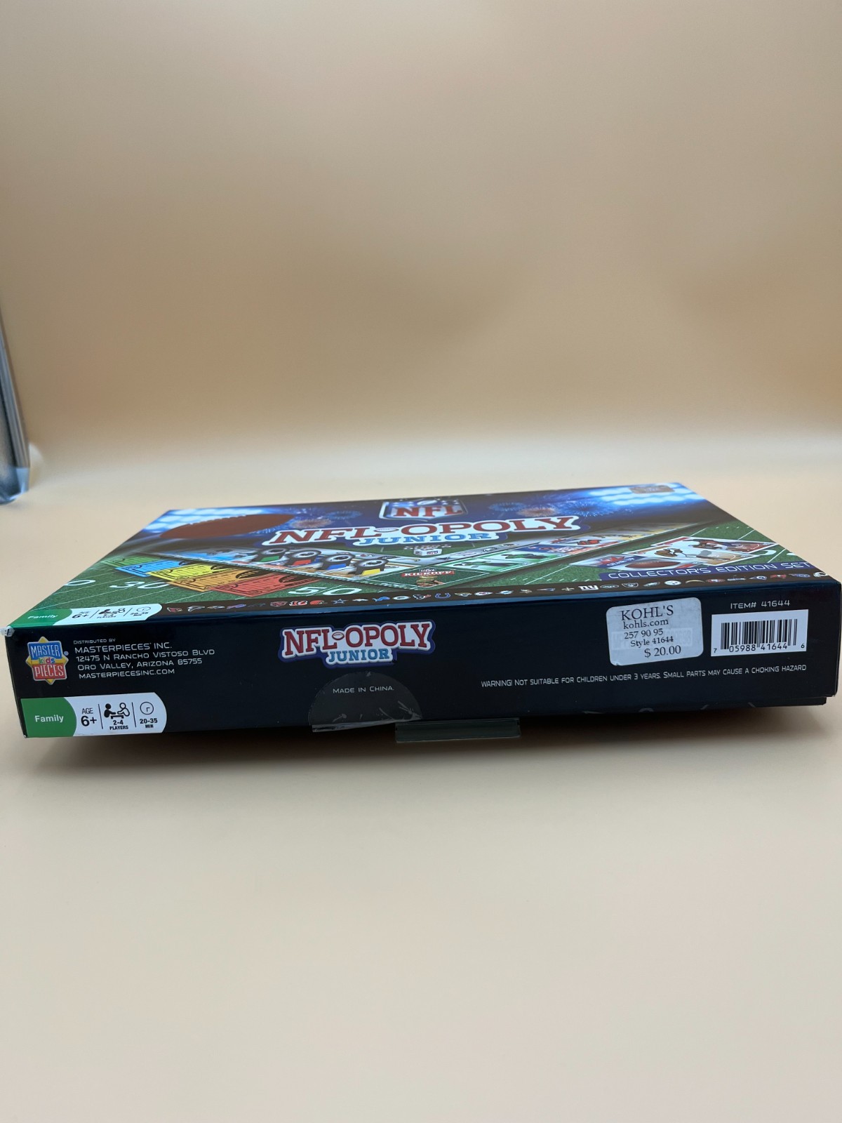 NFL-OPOLY Junior Game Collectors Edition Set, MasterPieces Inc., New & Sealed