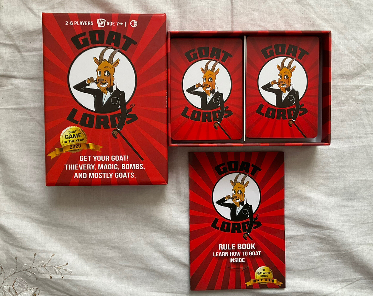 Goat Lords Competitive Card Game for 2 to 6 Players Age 7+ Opened