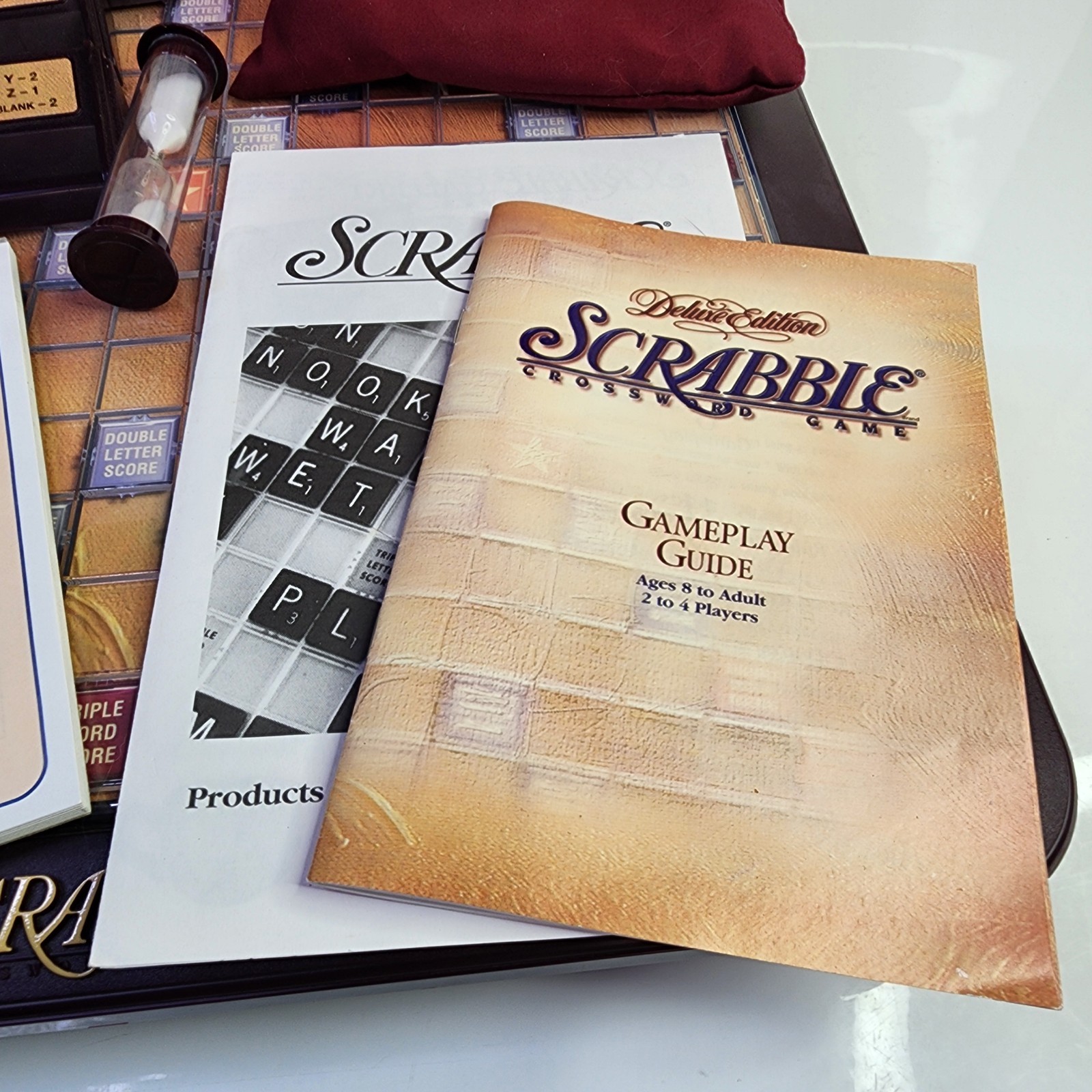 Deluxe Edition Scrabble Crossword Game (1999, Rotating Board) 100% complete/GUC