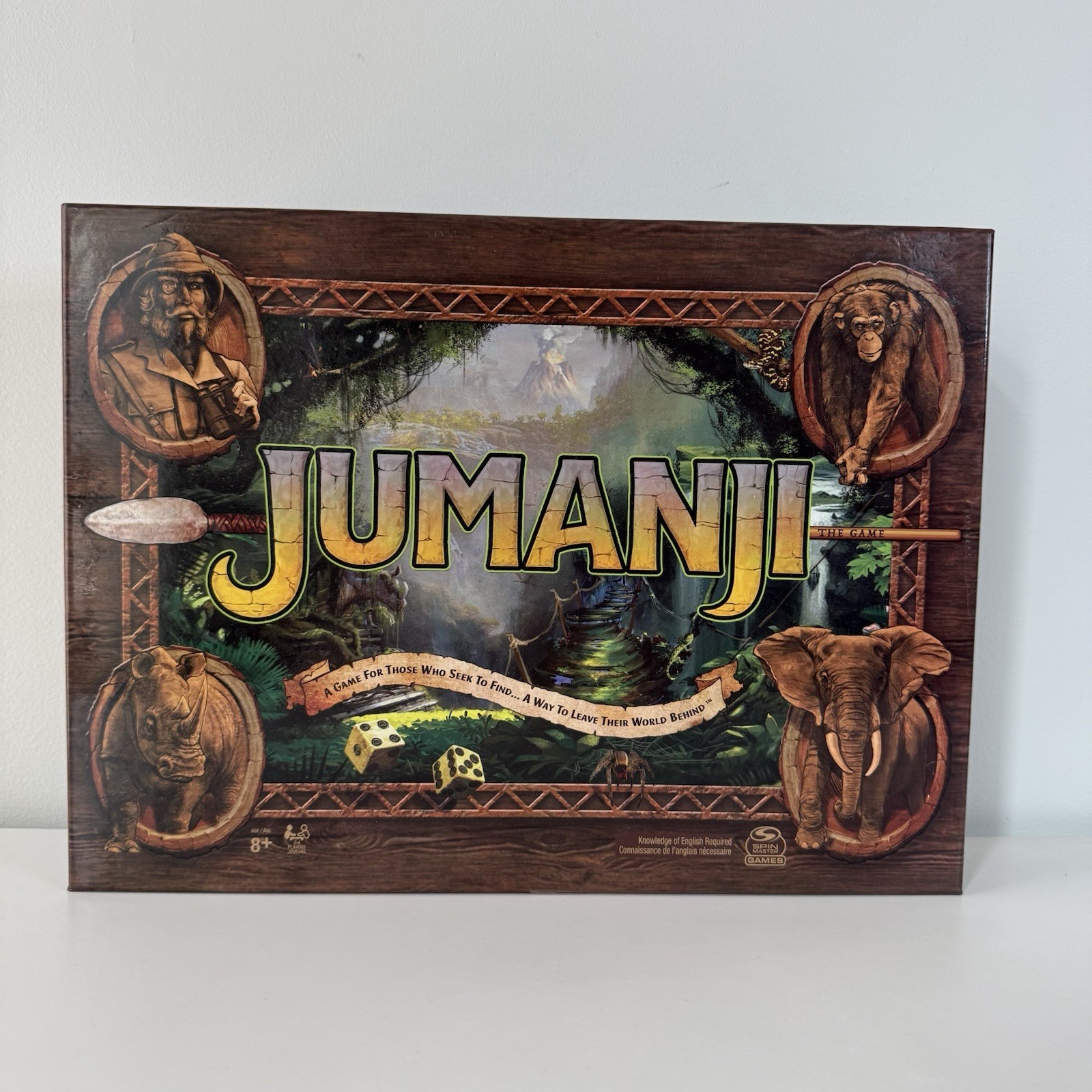 Jumanji The Game: The Classic Scary Adventure Family Board Game COB Never Used