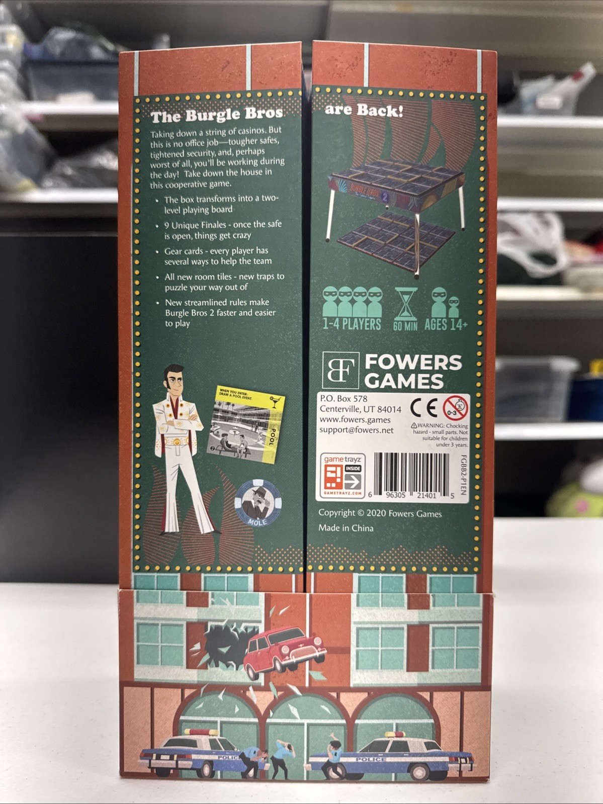 Fowers Games BURGLE BROS 2: THE CASINO CAPERS board game used ng52008