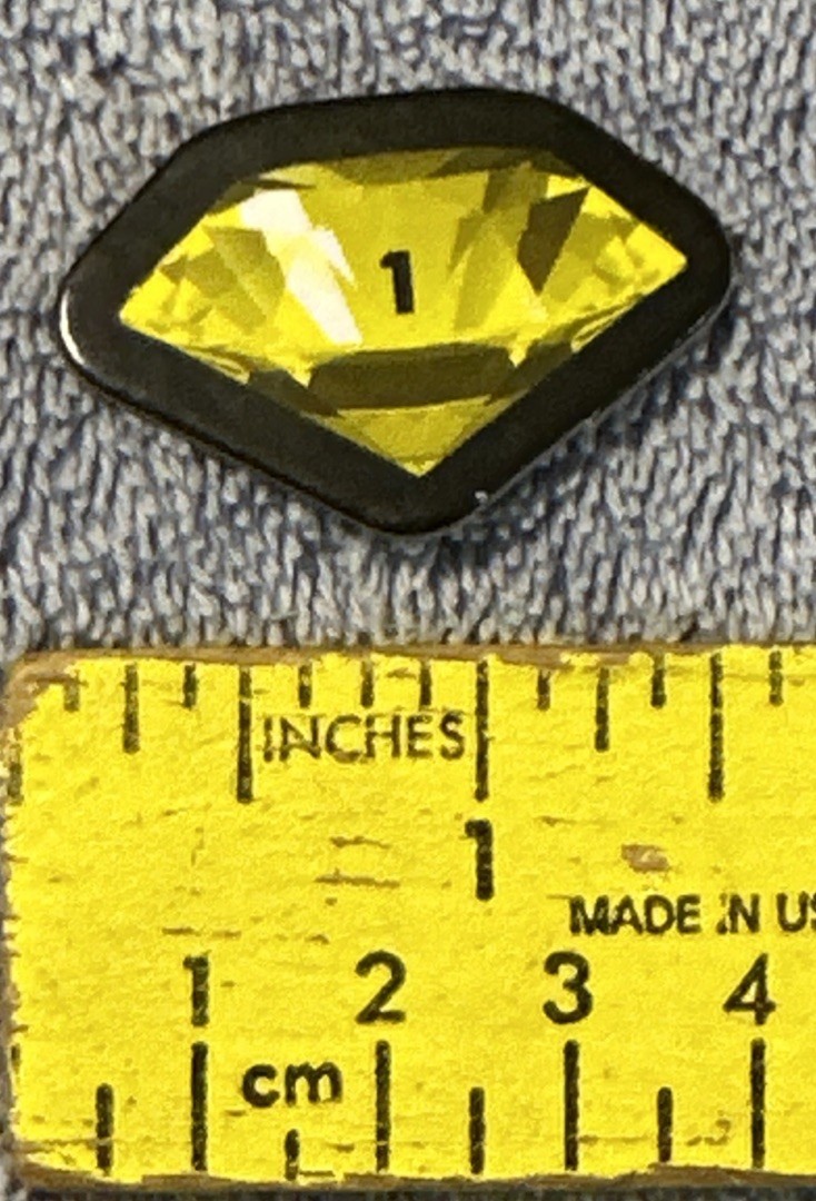 Monopoly Sonic The Hedgehog 2018 Replacement Pieces YELLOW 1 CHAOS EMERALD TOKEN