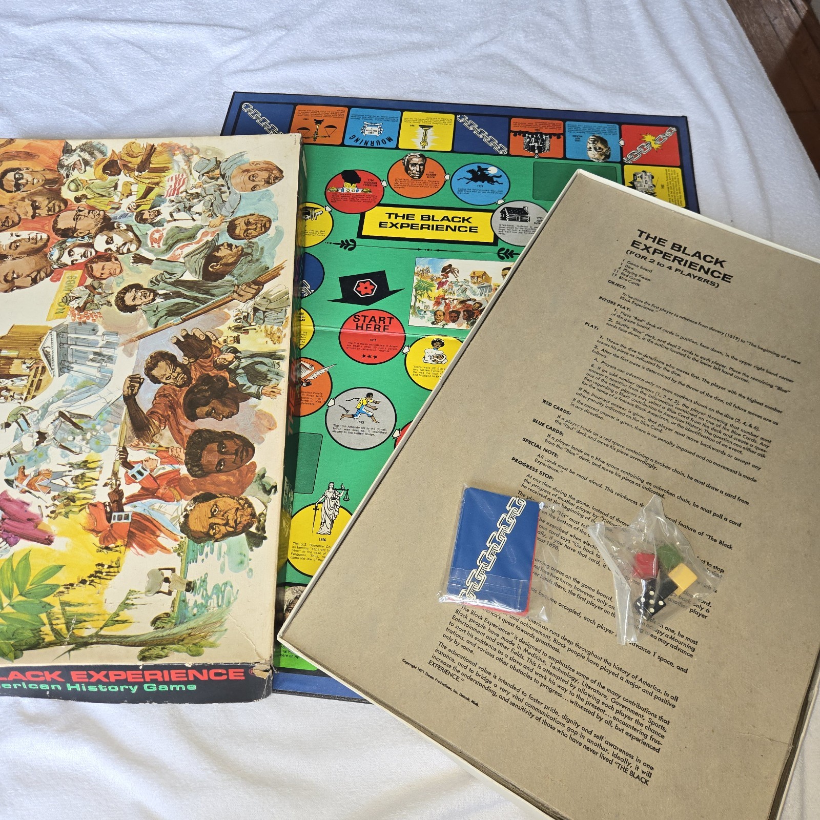 Complete Board Game The Black Experience 1971 American History Game Theme Prod