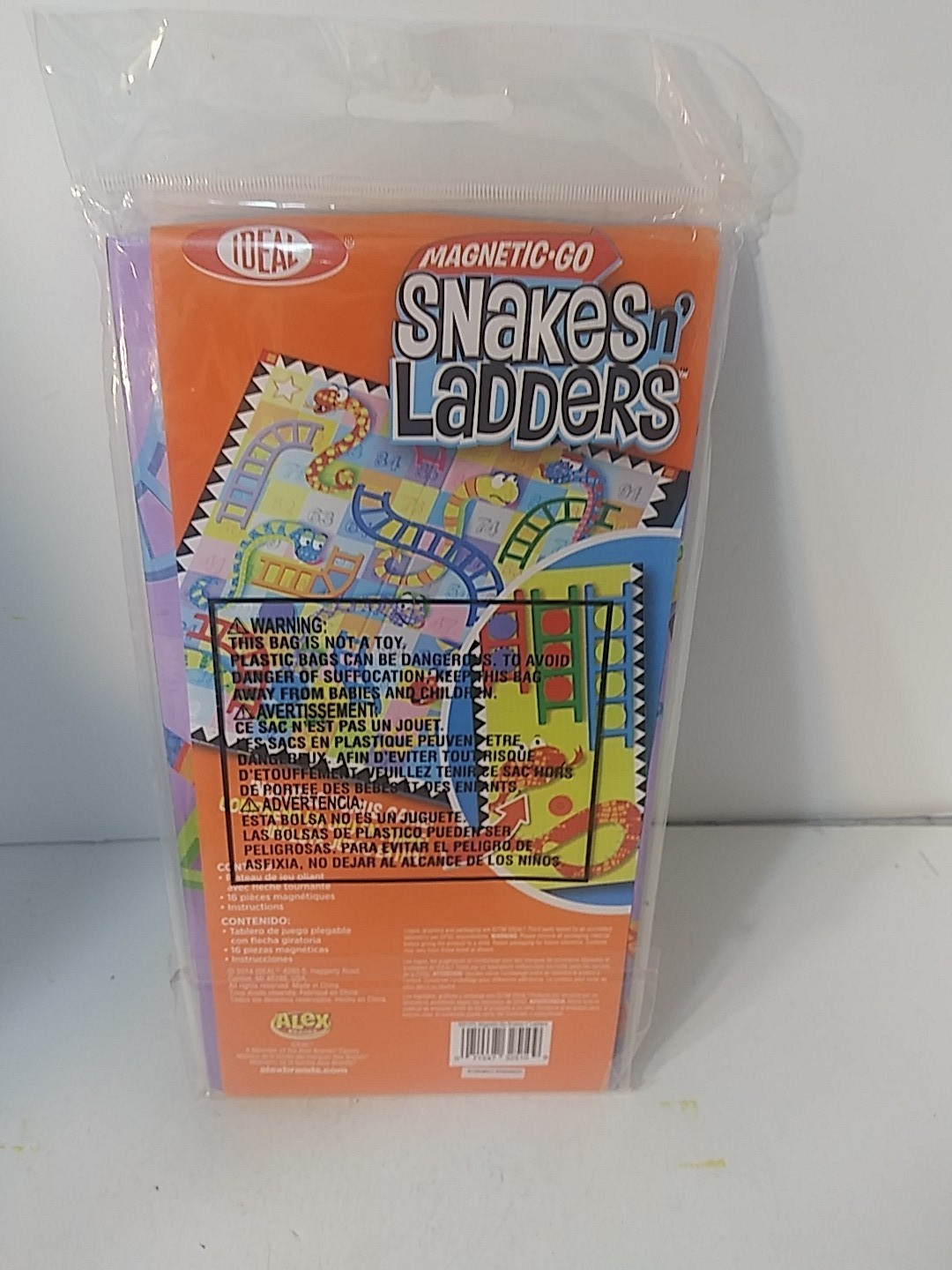 Ideal Games: Snakes And Ladders, magnetic board travel game, 5+, 2-4 players