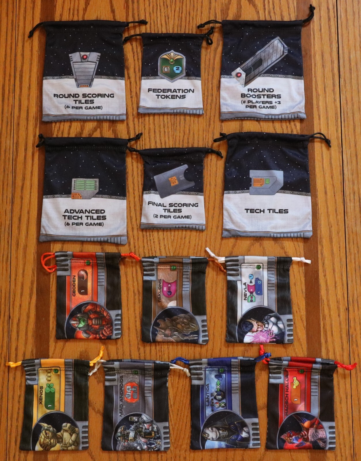 Gaia Project 13 Promo Drawstring Microfiber Bags Z-Man Games Board Game New