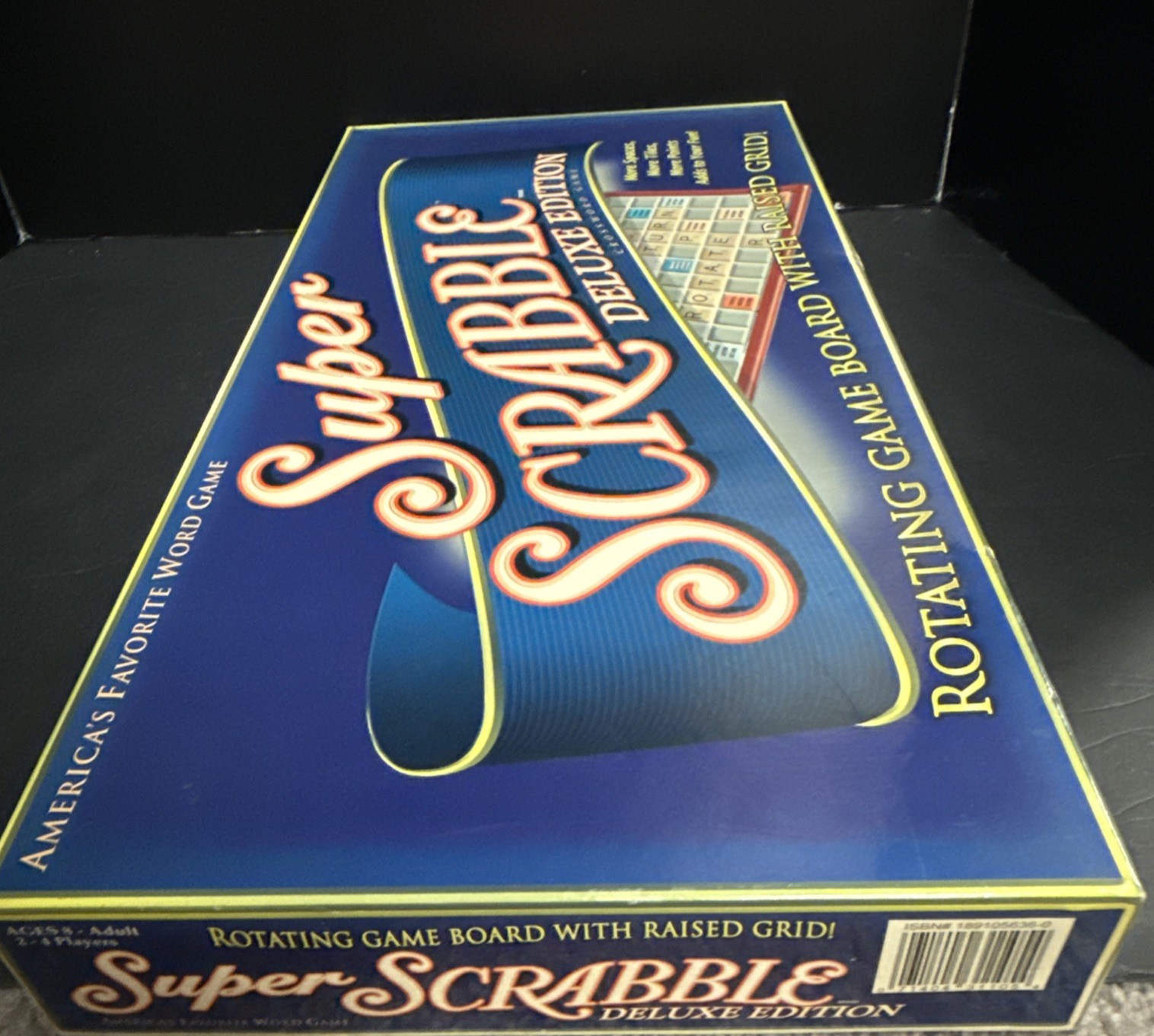 Super Scrabble Deluxe Edition Crossword Board Game 200 Tiles 99% Complete 2006