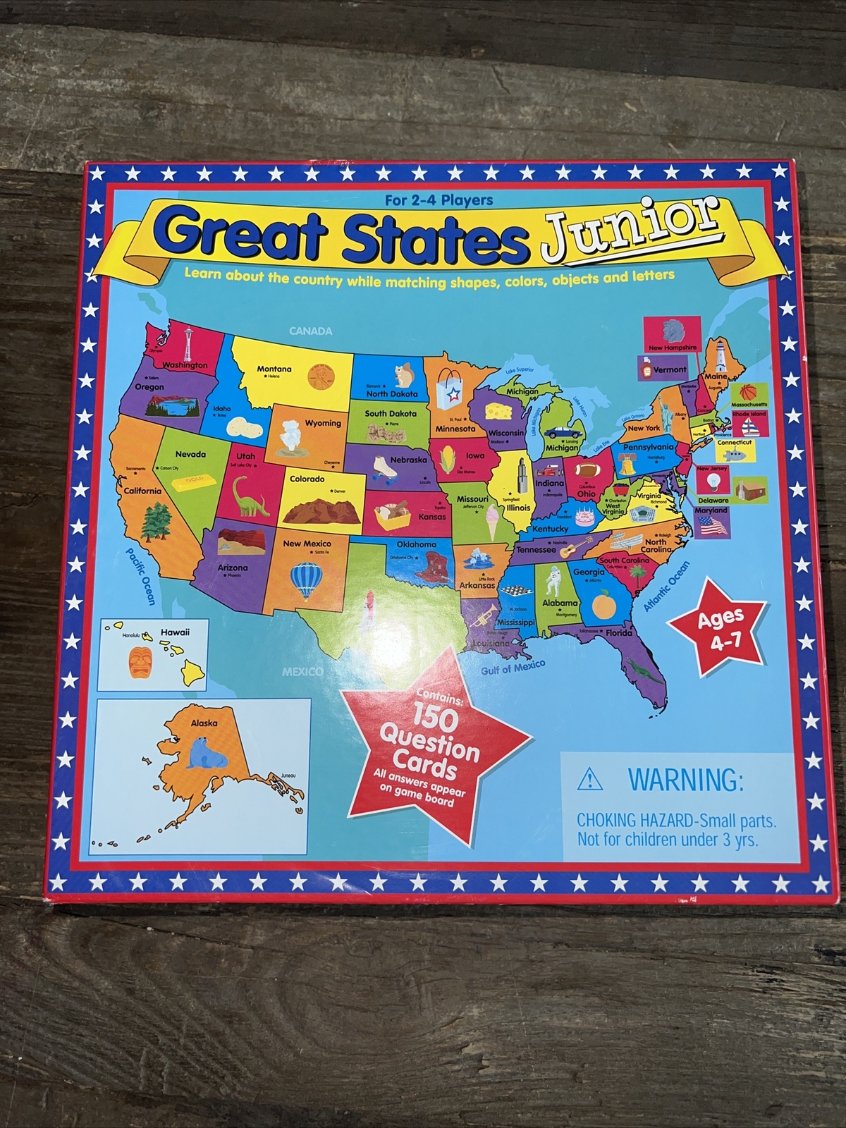 NEW 2003 International Playthings Great States Junior Game HOME SCHOOL AGES 4/7