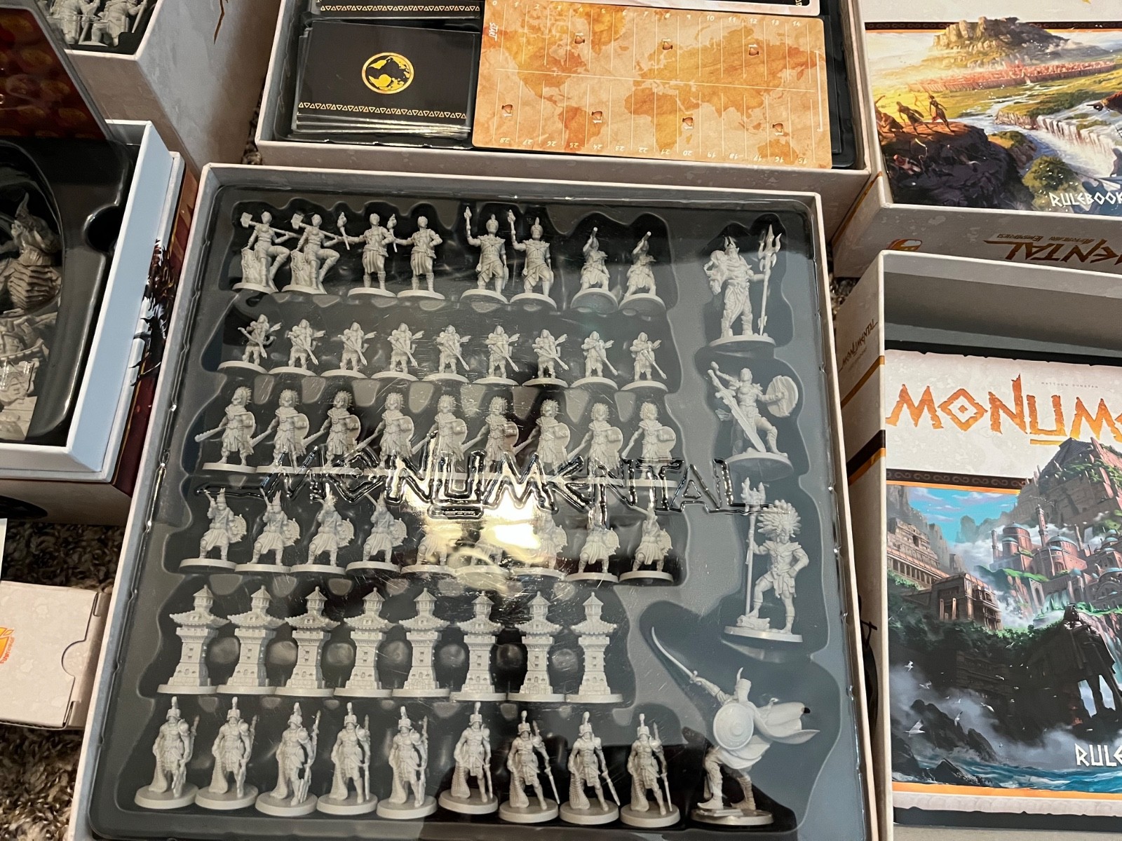 Monumental Kickstarter Deluxe Boardgame + African Empires, Lost Kingdoms, Titans