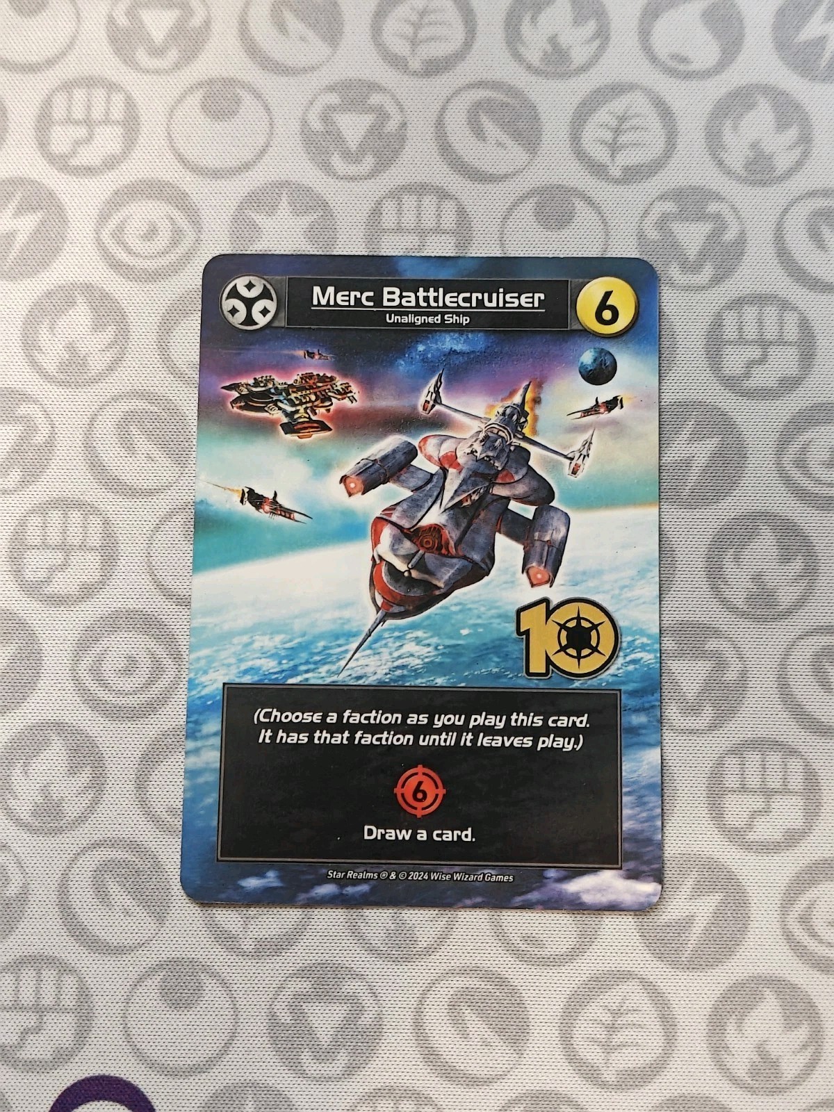 Star Realms Merc BATTLECRUISER Gen Con 2024 Exclusive PROMO Wise Wizard Games