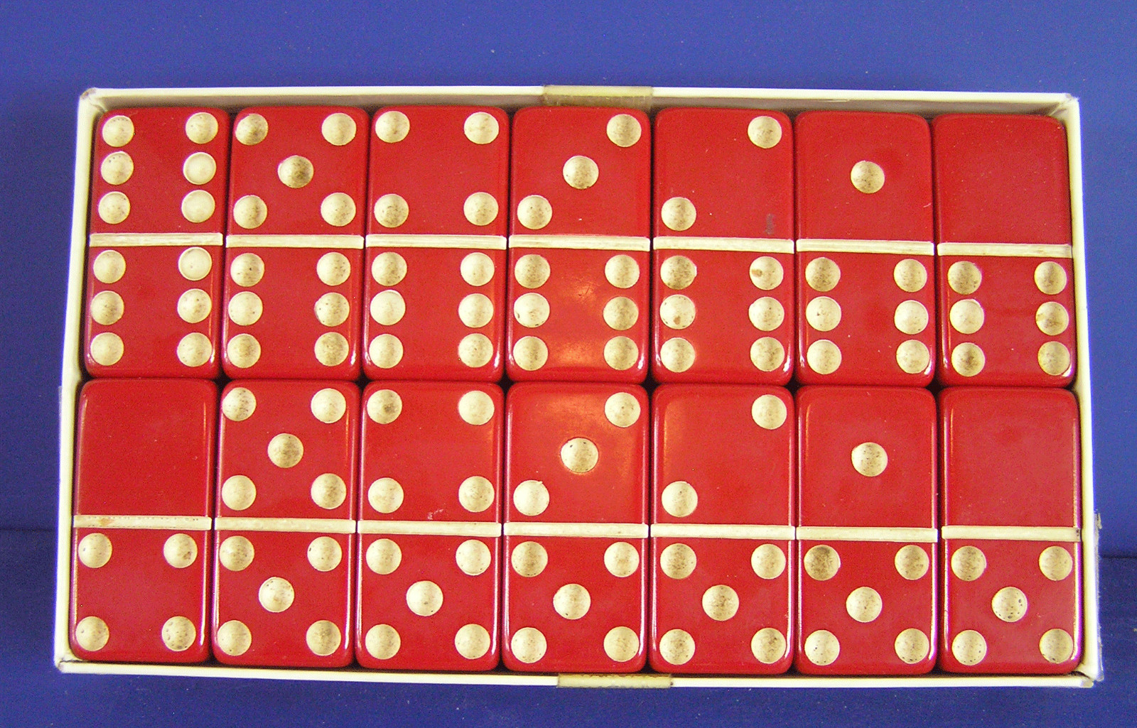 Puremco SUPER THICK Marblelike Red Dominoes #816 in Original Box
