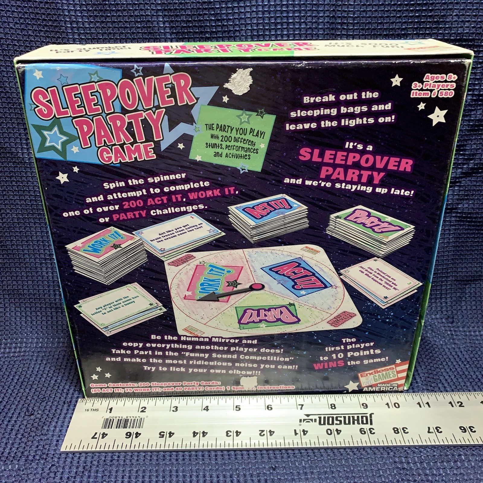 “THE SLEEPOVER PARTY GAME” 2014 Ages 8+ Complete By Endless Games Free Shipping