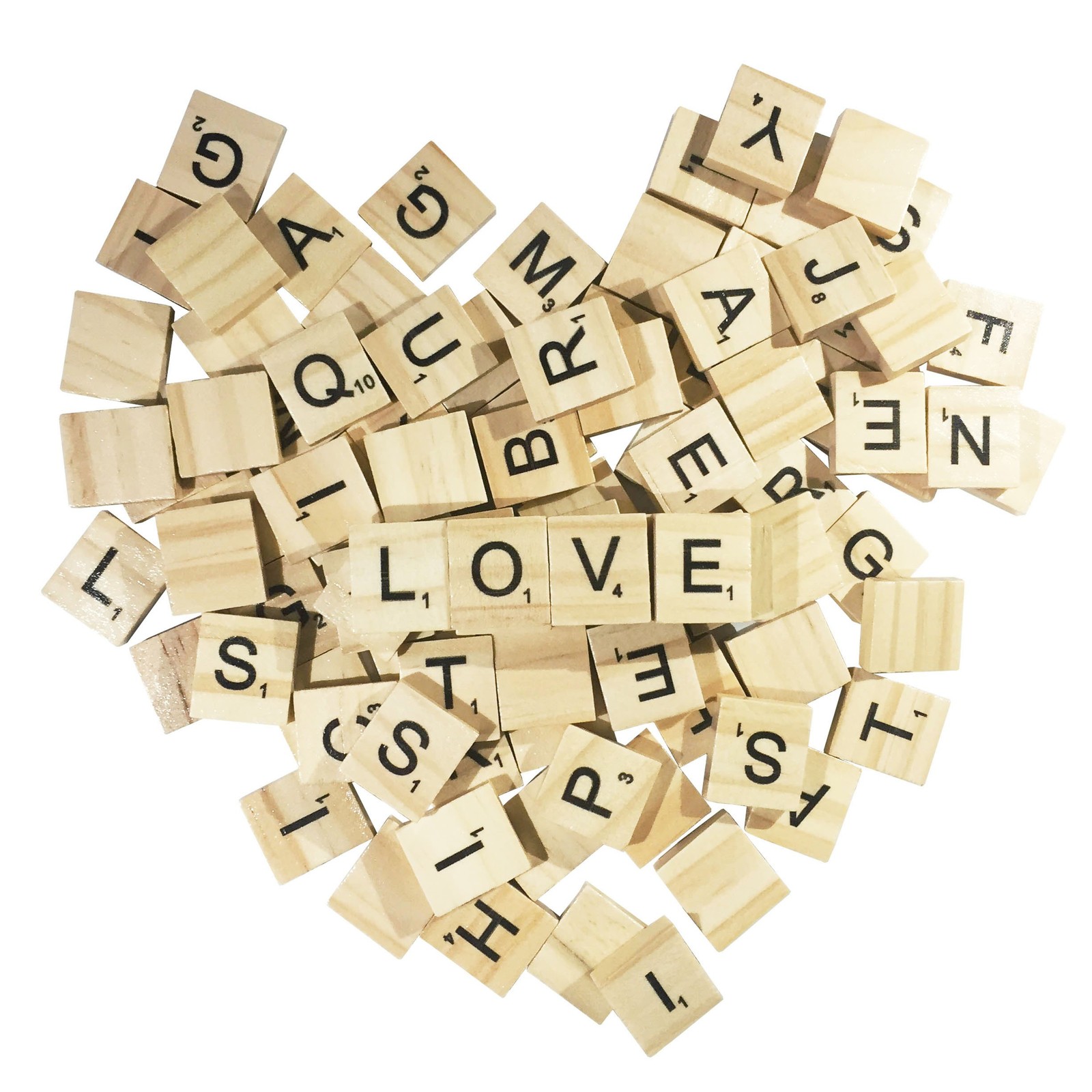 500 Pcs Wood Scrabble Tiles – Scrabble Letters – 5 Complete Sets – Wood Tiles…