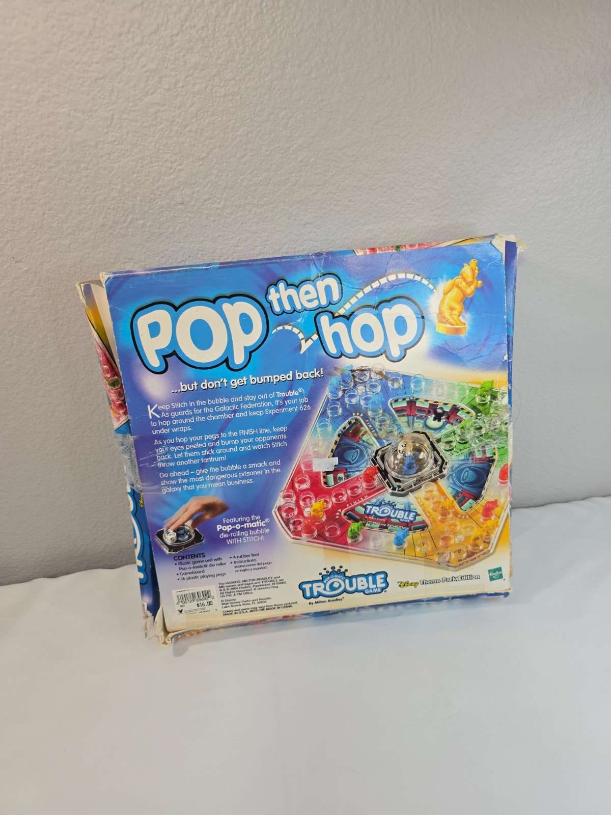 Disney Parks Stitch Trouble board game Rare Pop-o-matic 90% Complete