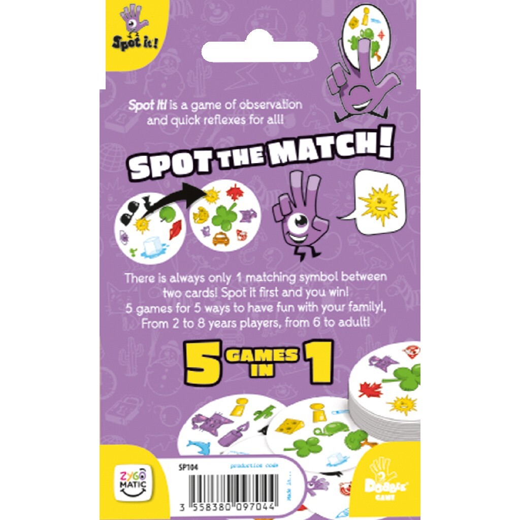 Classic Pocket Spot It! Eco-Blister Family Party Card Game Asmodee SP104 Dobble