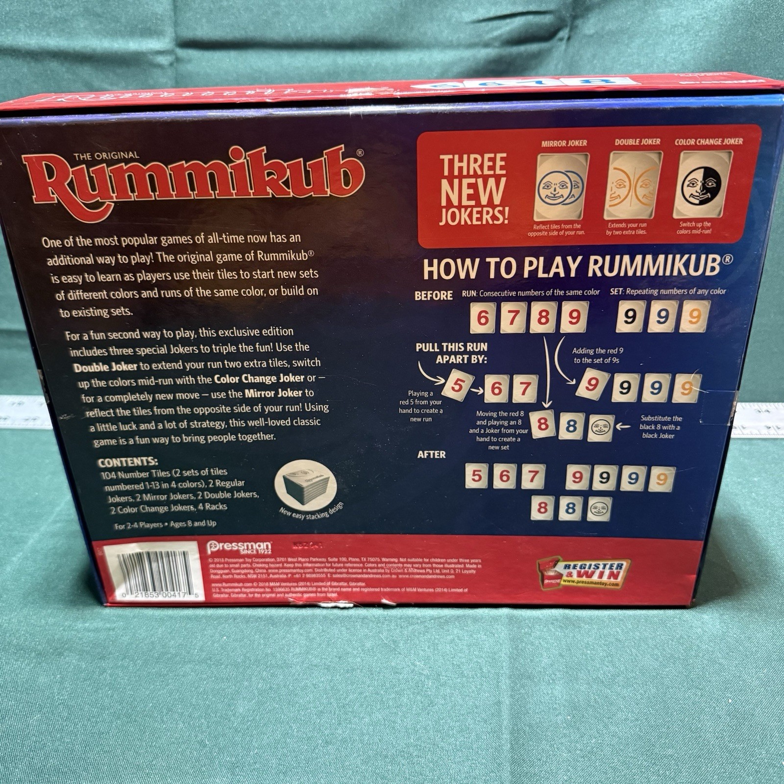 The Original Pressman Rummikub Classic Game Bonus Jokers Complete
