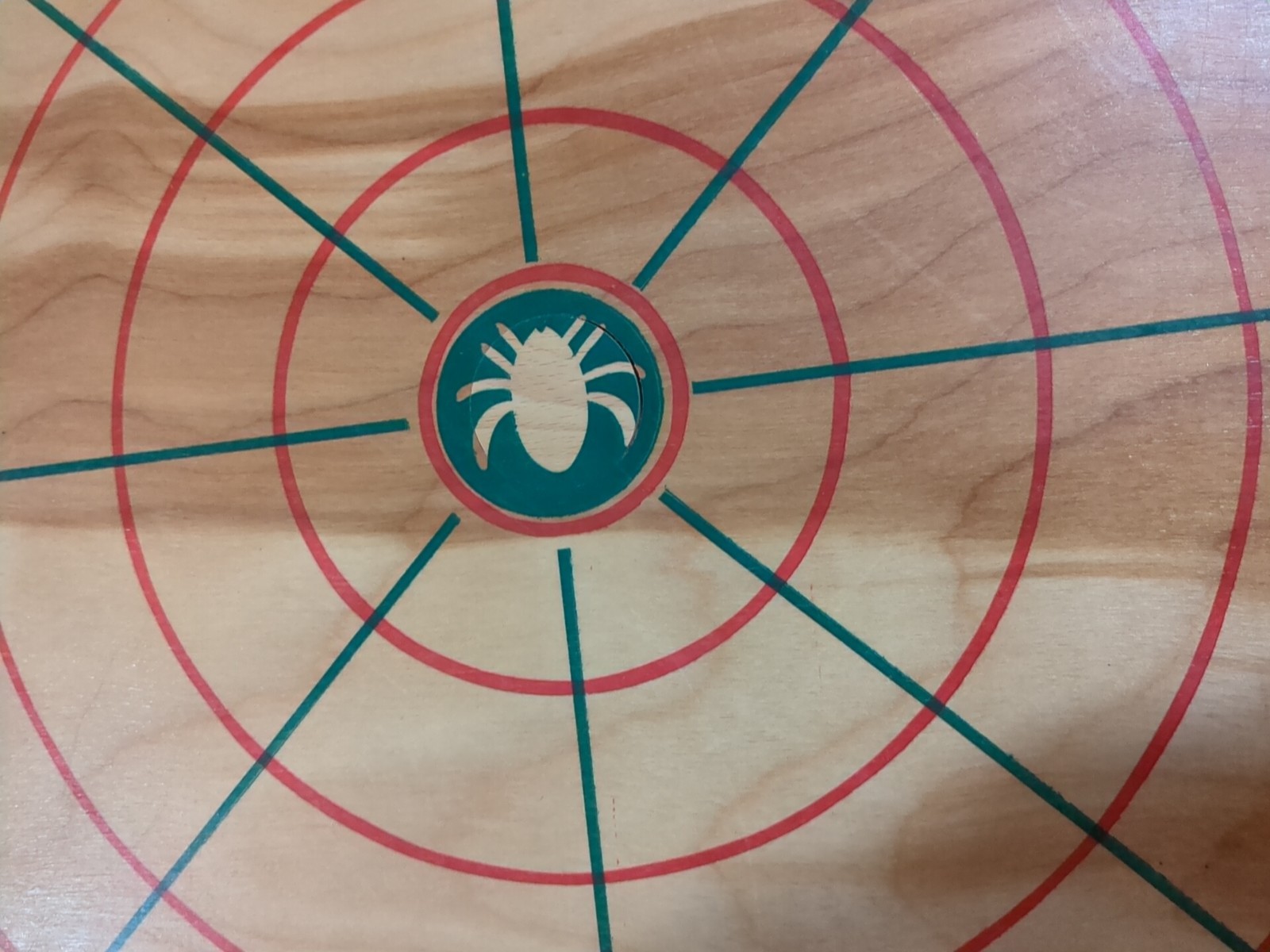 1950 No 50 Carrom Board from Carrom Industries w partial Set of Checkers & Rings