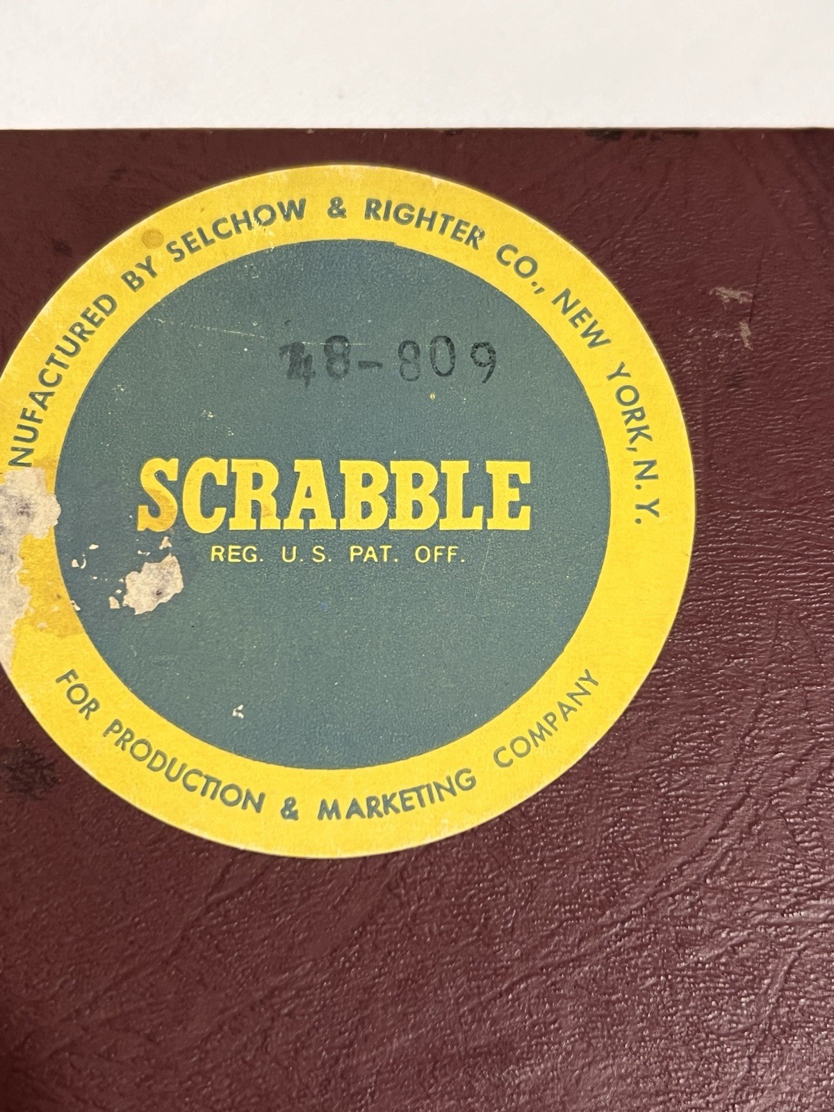 SCRABBLE GAME Vintage 1948 SELCHOW & RIGHTER CO Missing Some Pieces