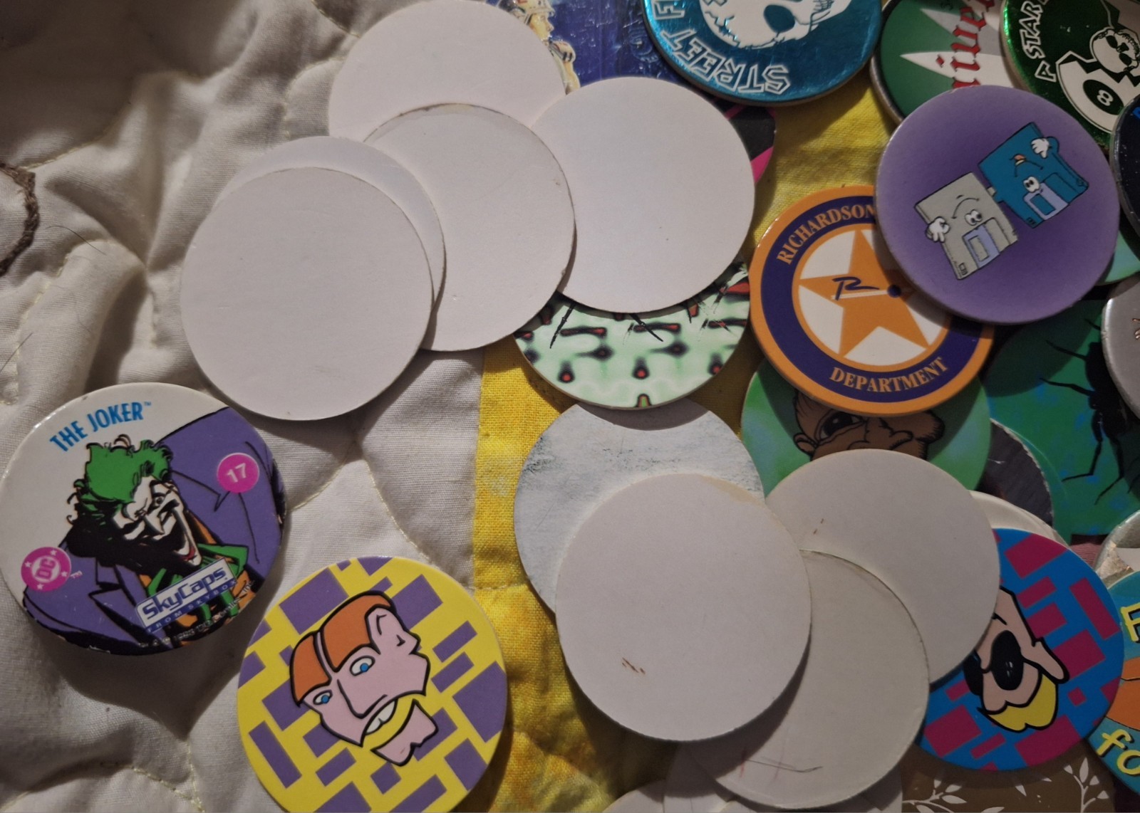 Vintage 90s Lot Of 127 POGS Brands Vary POGS,Dukies Kaps,SkyCaps,Blanks,Staples