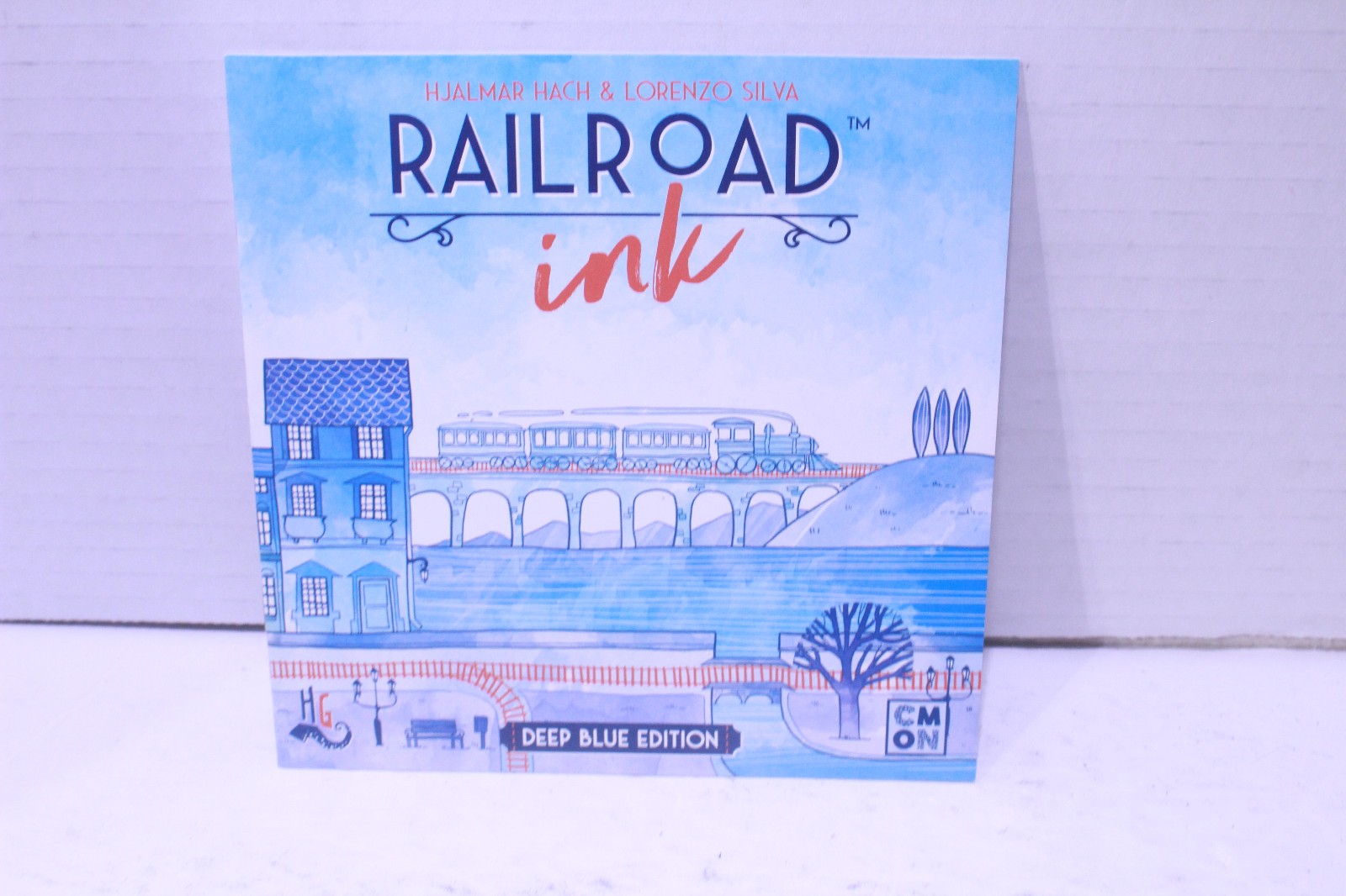 Railroad Ink: Deep Blue Edition Board Game by CMON – Family Strategy Fun