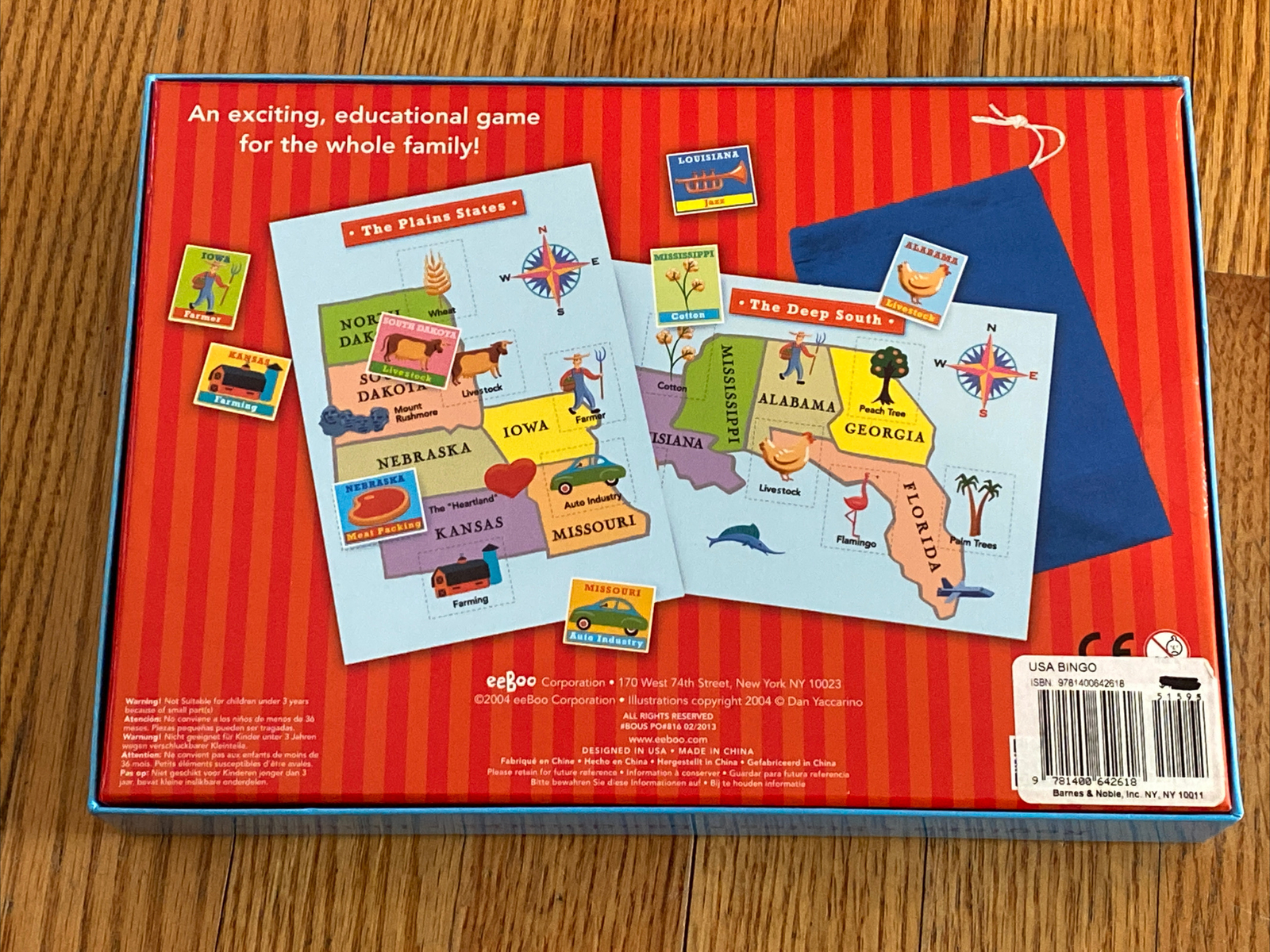 eeBoo United States Bingo Educational Family Game Complete EUC! Free Shipping!