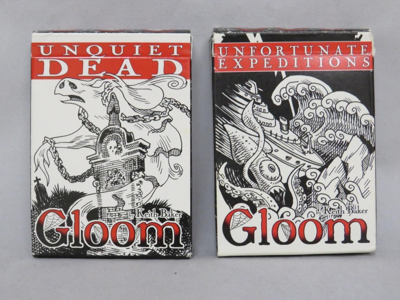 Atlas – Gloom Lot – Gloom Card Game + 4 Expansions (EX) Keith Baker